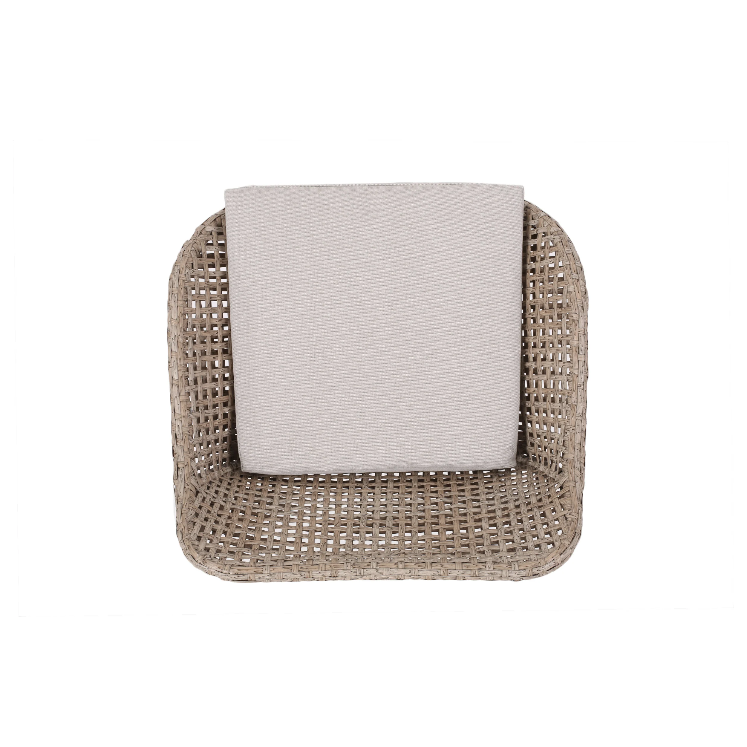 Pondway Outdoor Wicker and Iron Barstools with Cushion, Set of 4 - furnishings
