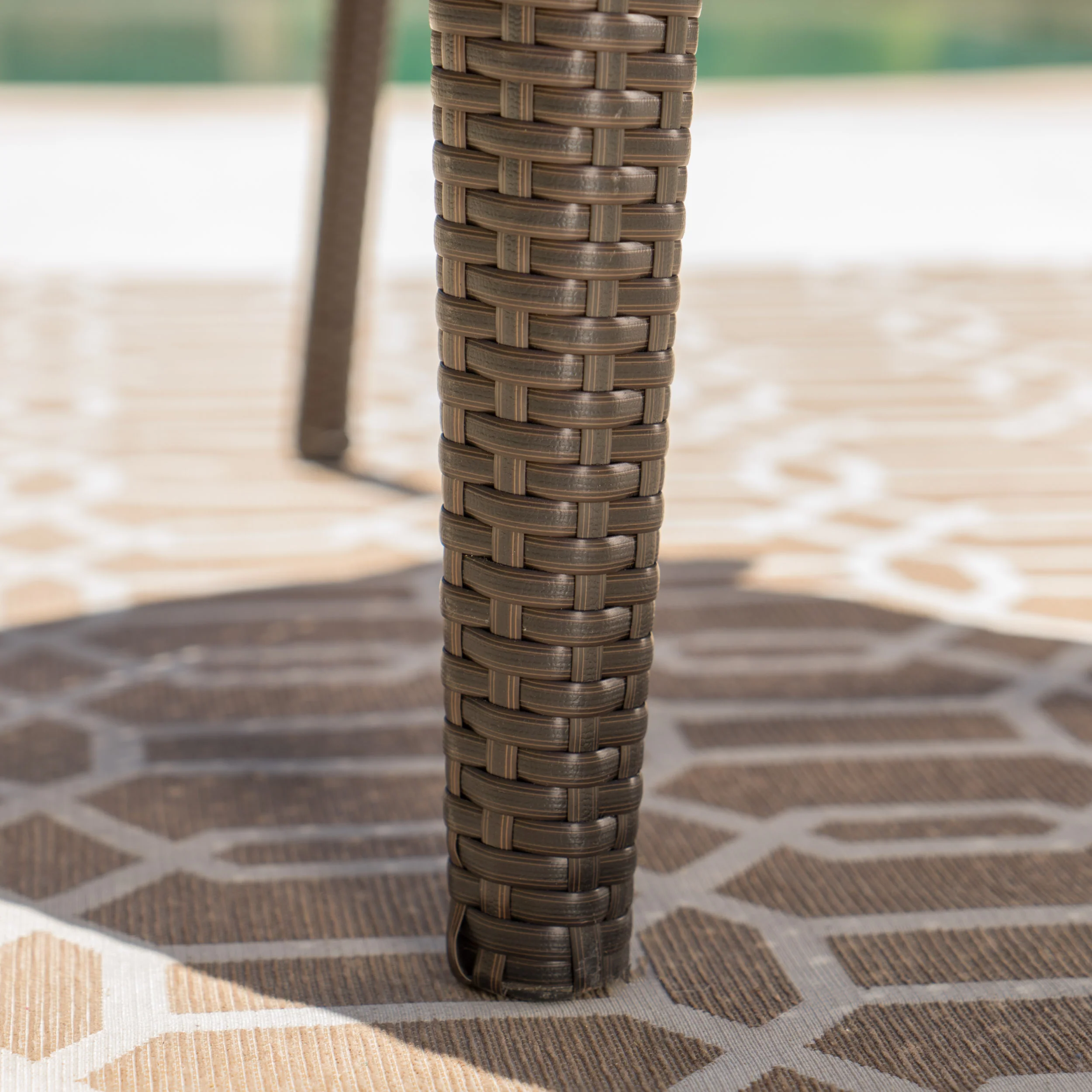 Chatham Outdoor Multi-brown Wicker Stacking Dining Chairs (Set of 4) - furnishings