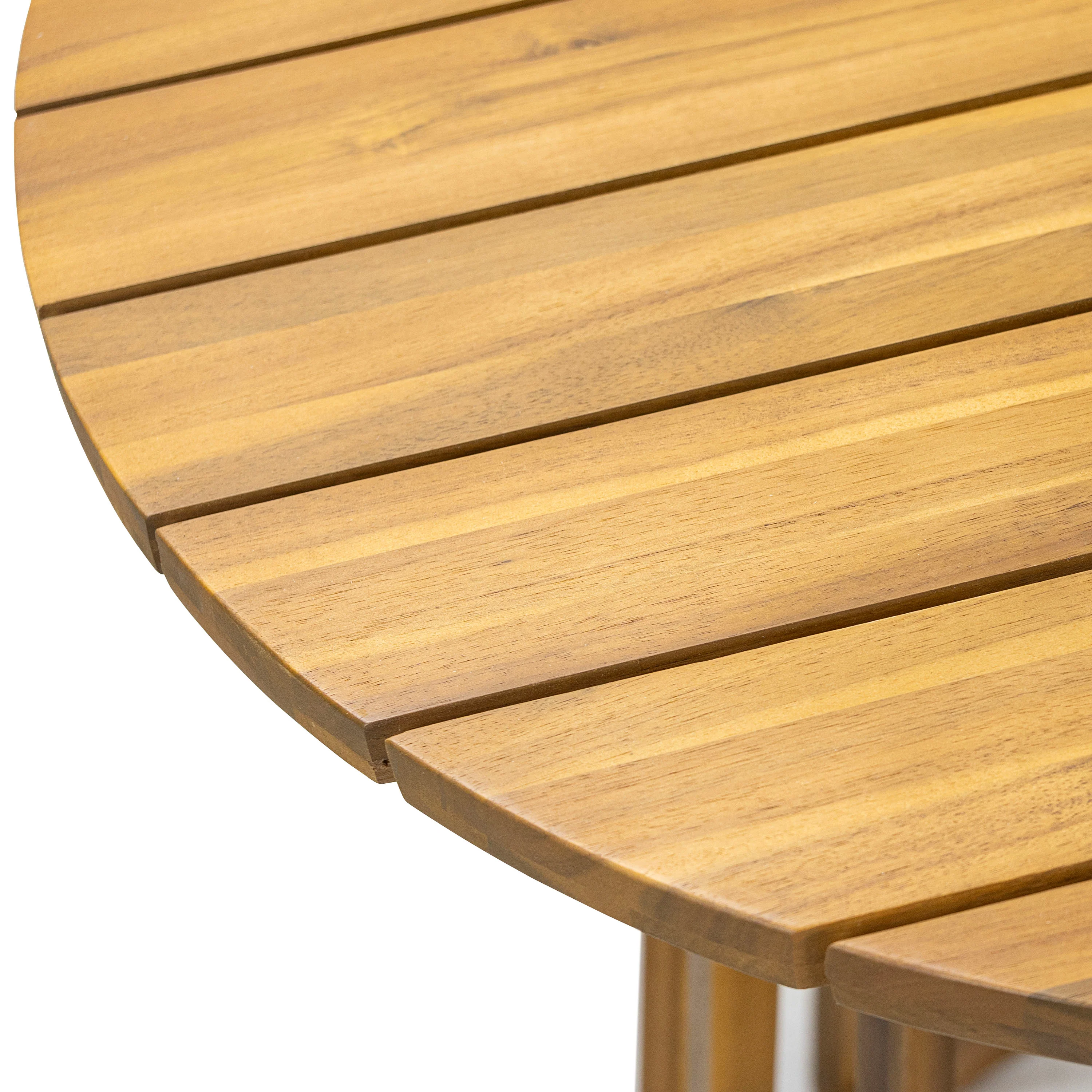 Orione Teak Acacia Wood Outdoor Patio Bistro Table - furnishings