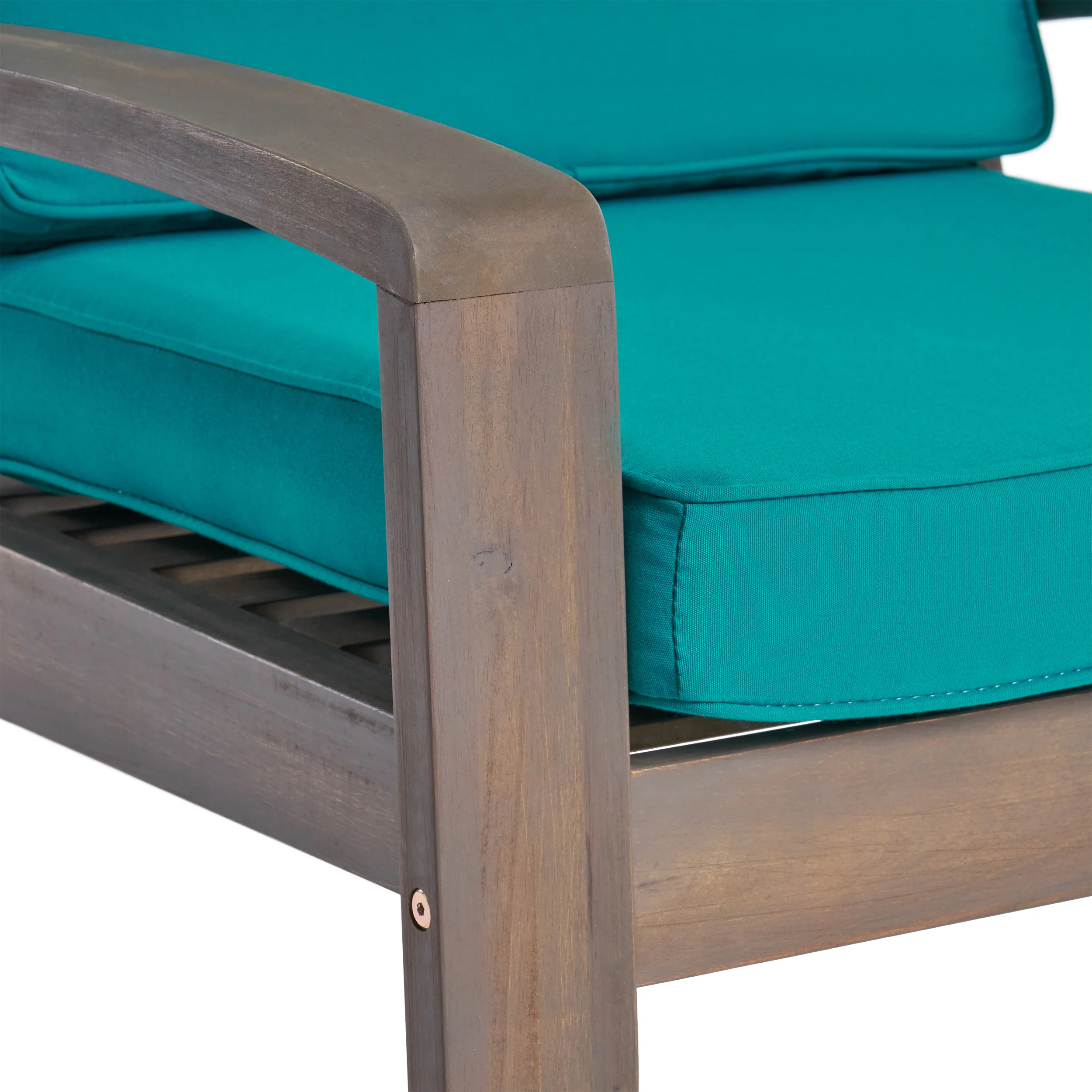 Parma Outdoor Acacia Wood Club Chairs with Sunbrella Cushions - furnishings