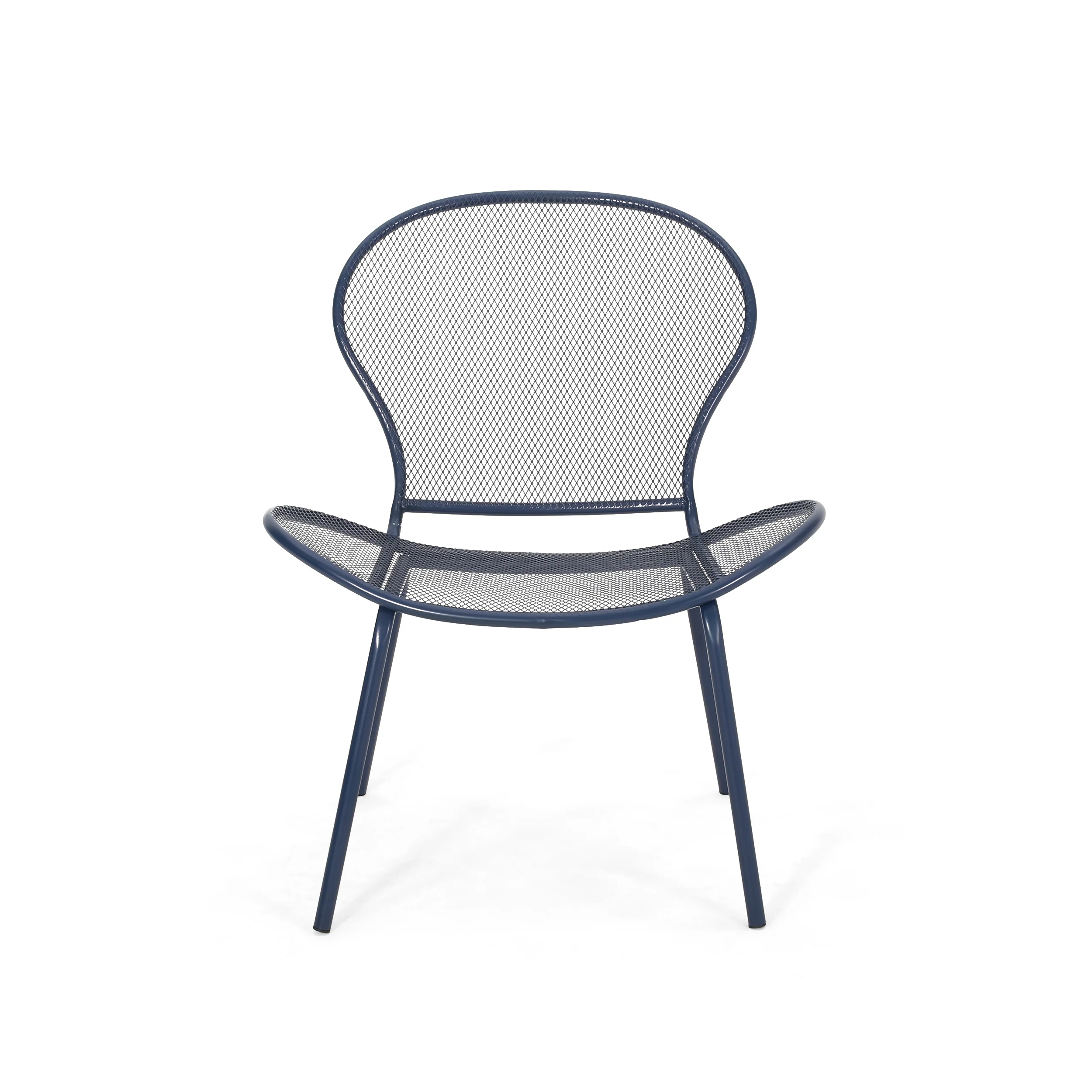 Tristian Modern Outdoor Iron Club Chair (Set of 2) - furnishings