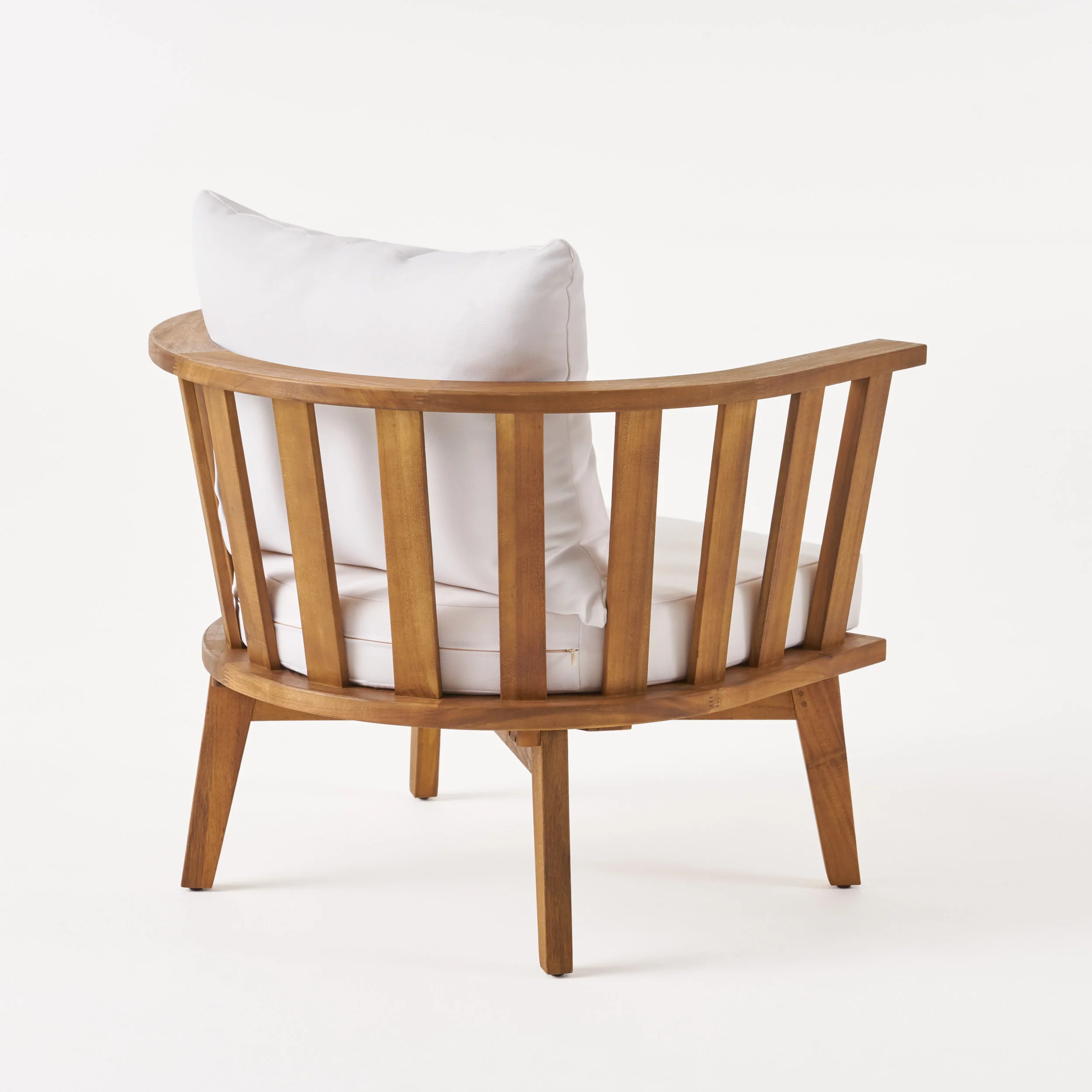 Hilary Outdoor Acacia Wood 2 Seater Club Chairs and Side Table Set - furnishings