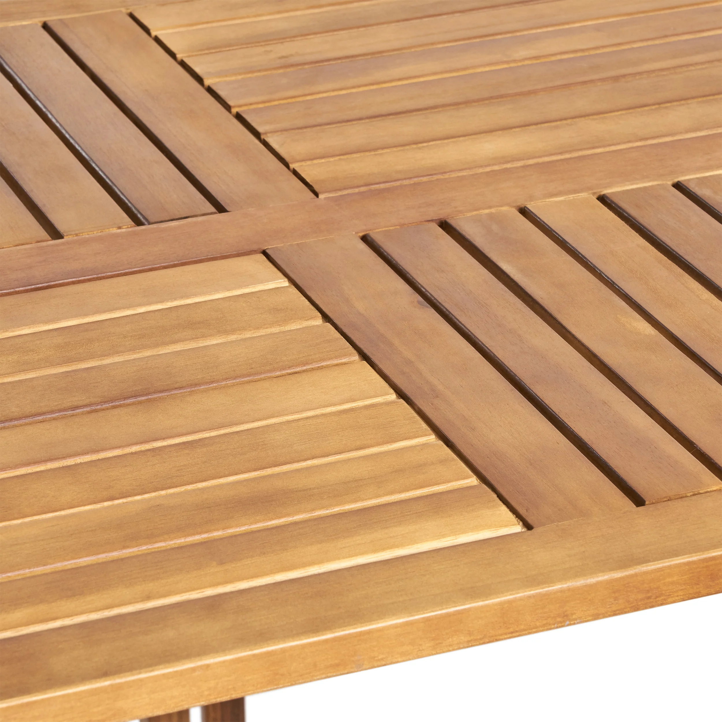Hestia Teak Finish Acacia Wood Rectangular Dining Table - furnishings