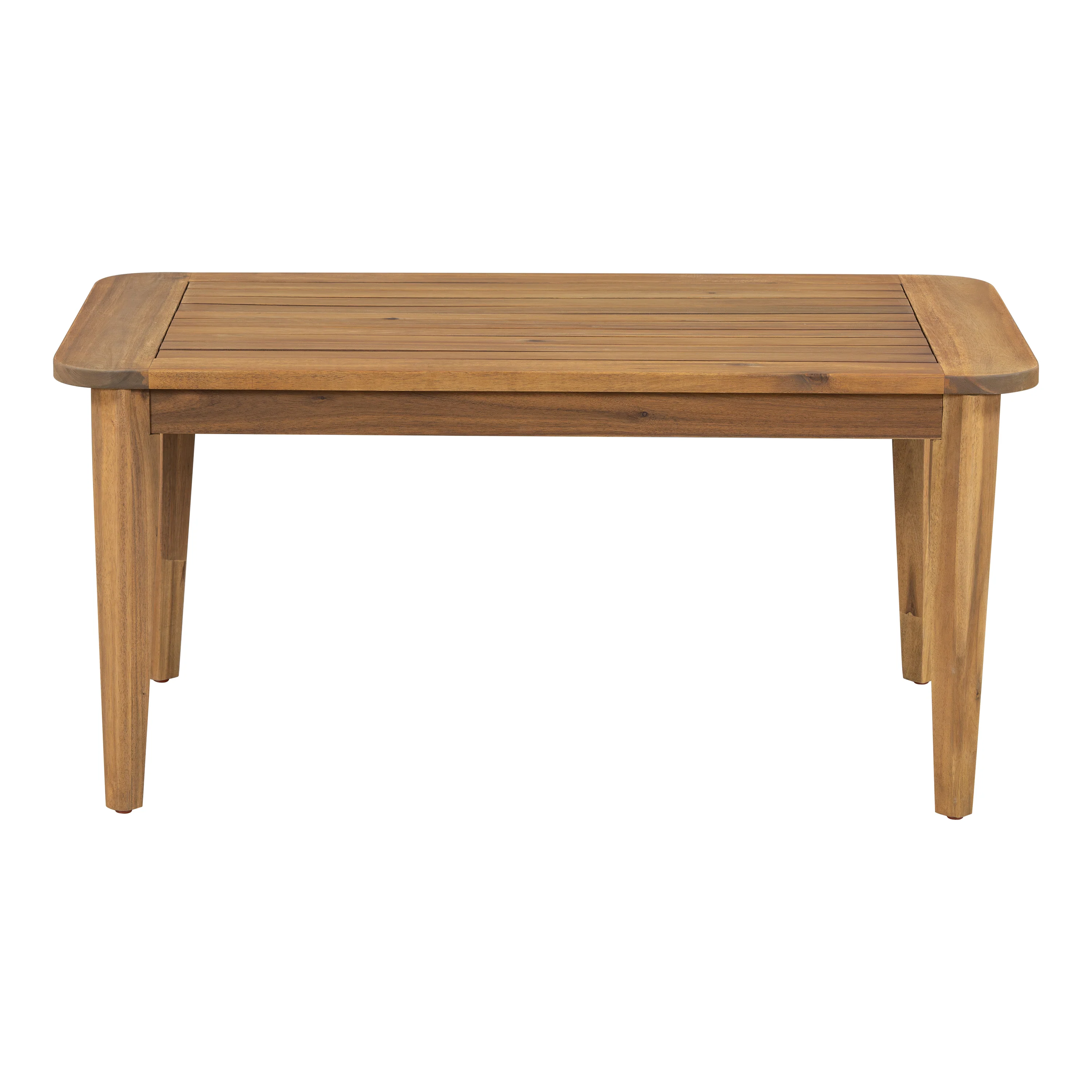 Oriona Outdoor Patio Acacia Wood Coffee Table, Teak + Beige - furnishings