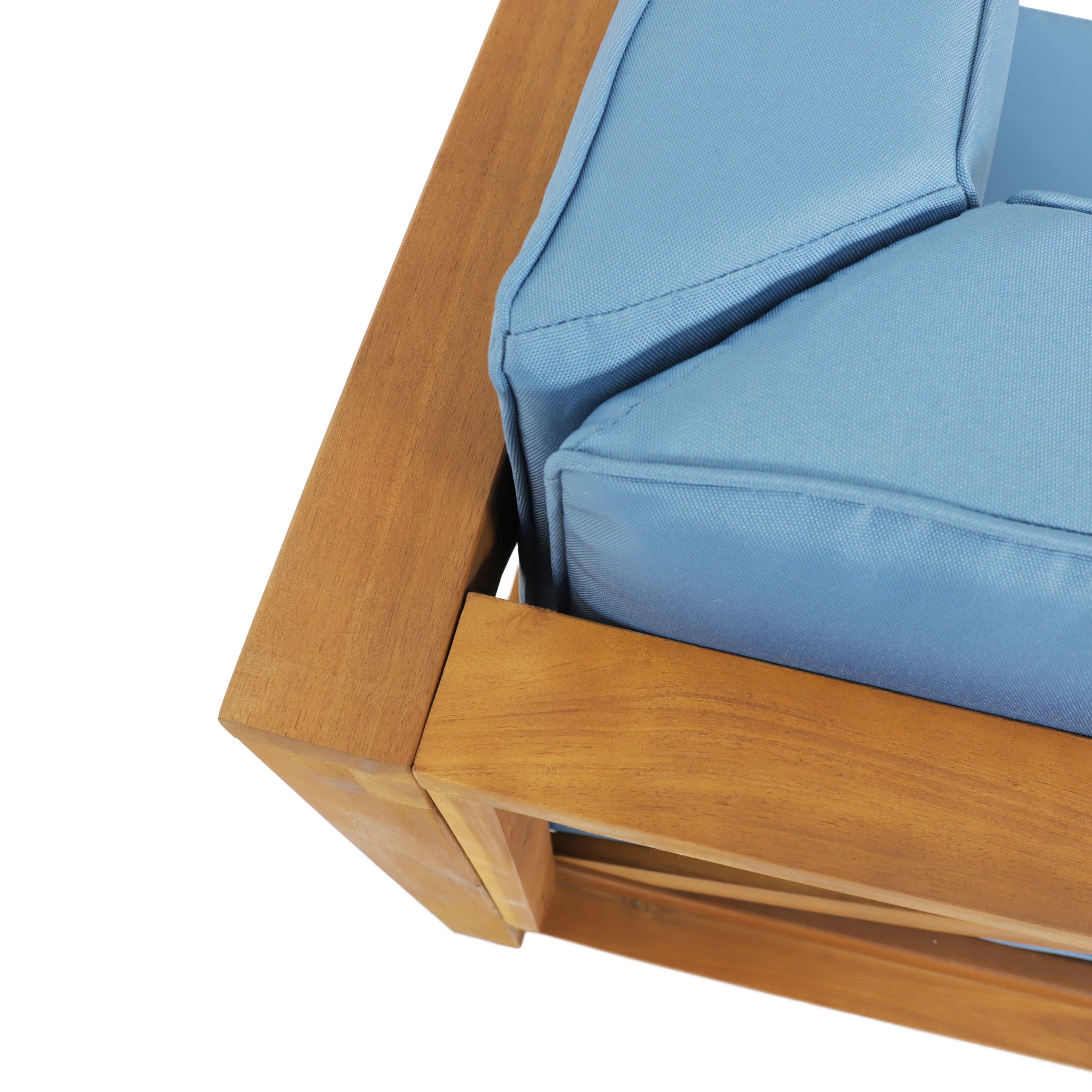 Brava Outdoor 8-Seater Acacia Wood Sectional Sofa Set with Coffee Table - furnishings