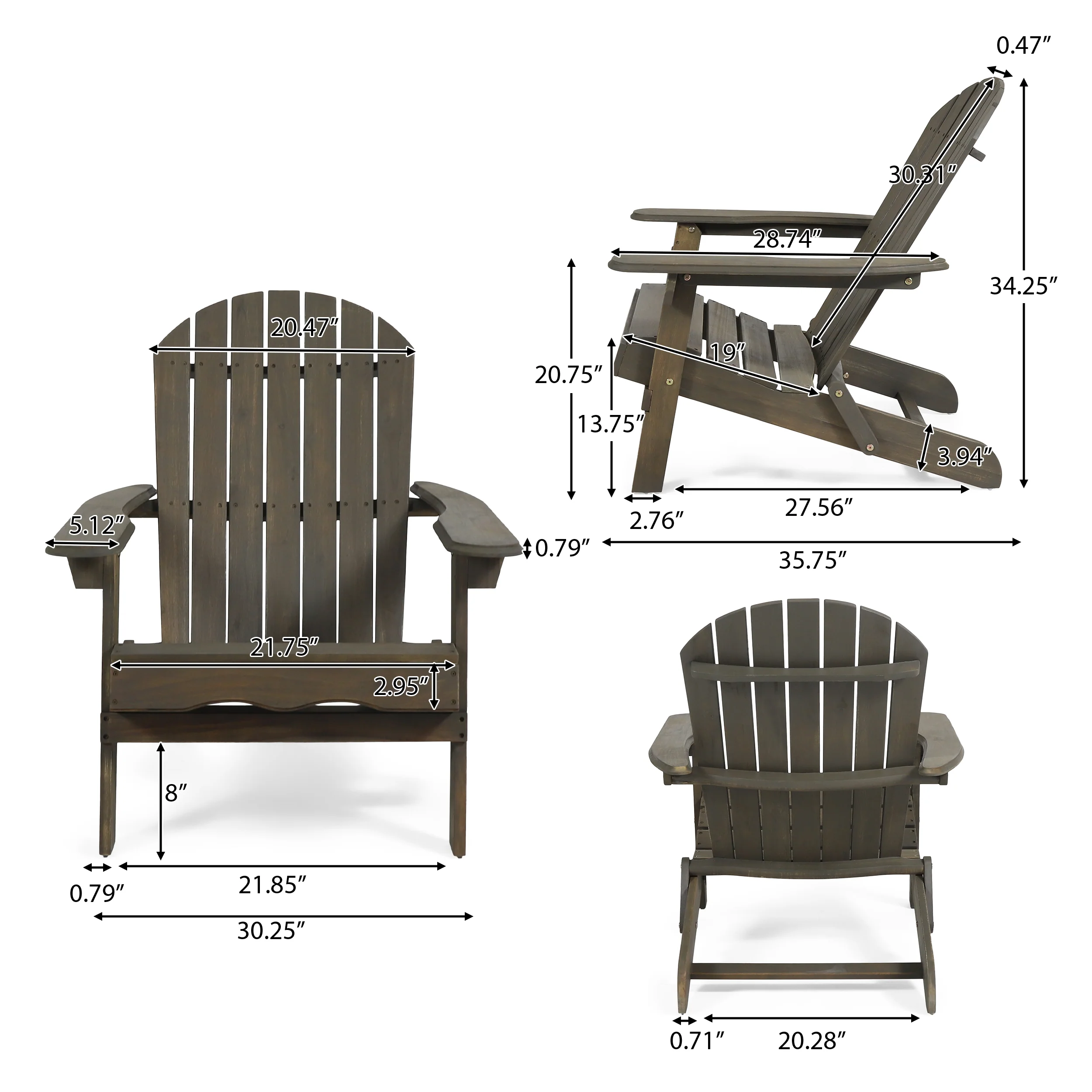 Reed Outdoor 2 Seater Acacia Wood Chat Set with Water Resistant Cushions - furnishings