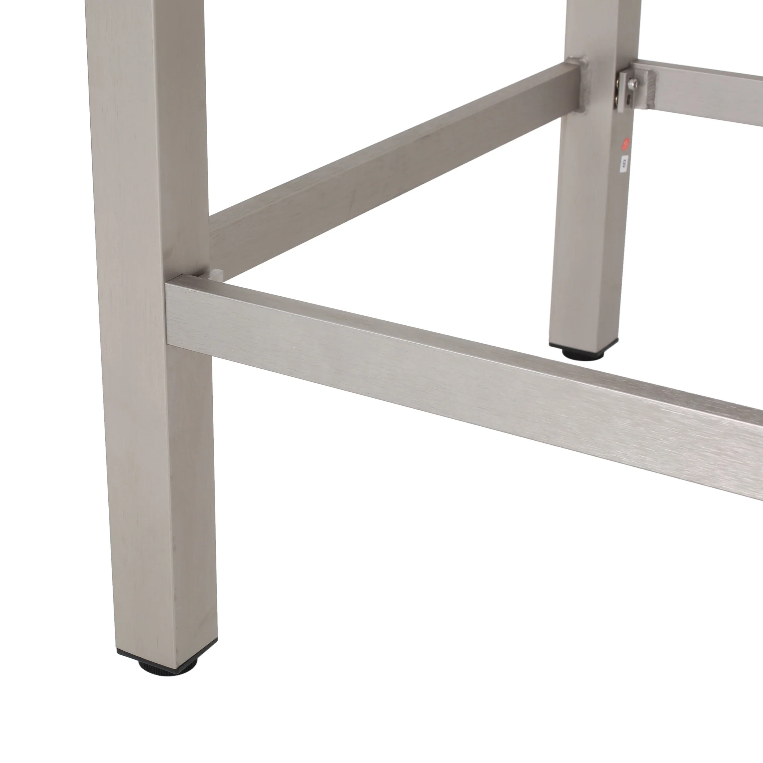 Capral Outdoor Modern Gray Wicker Bar Table with Aluminum Frame - furnishings