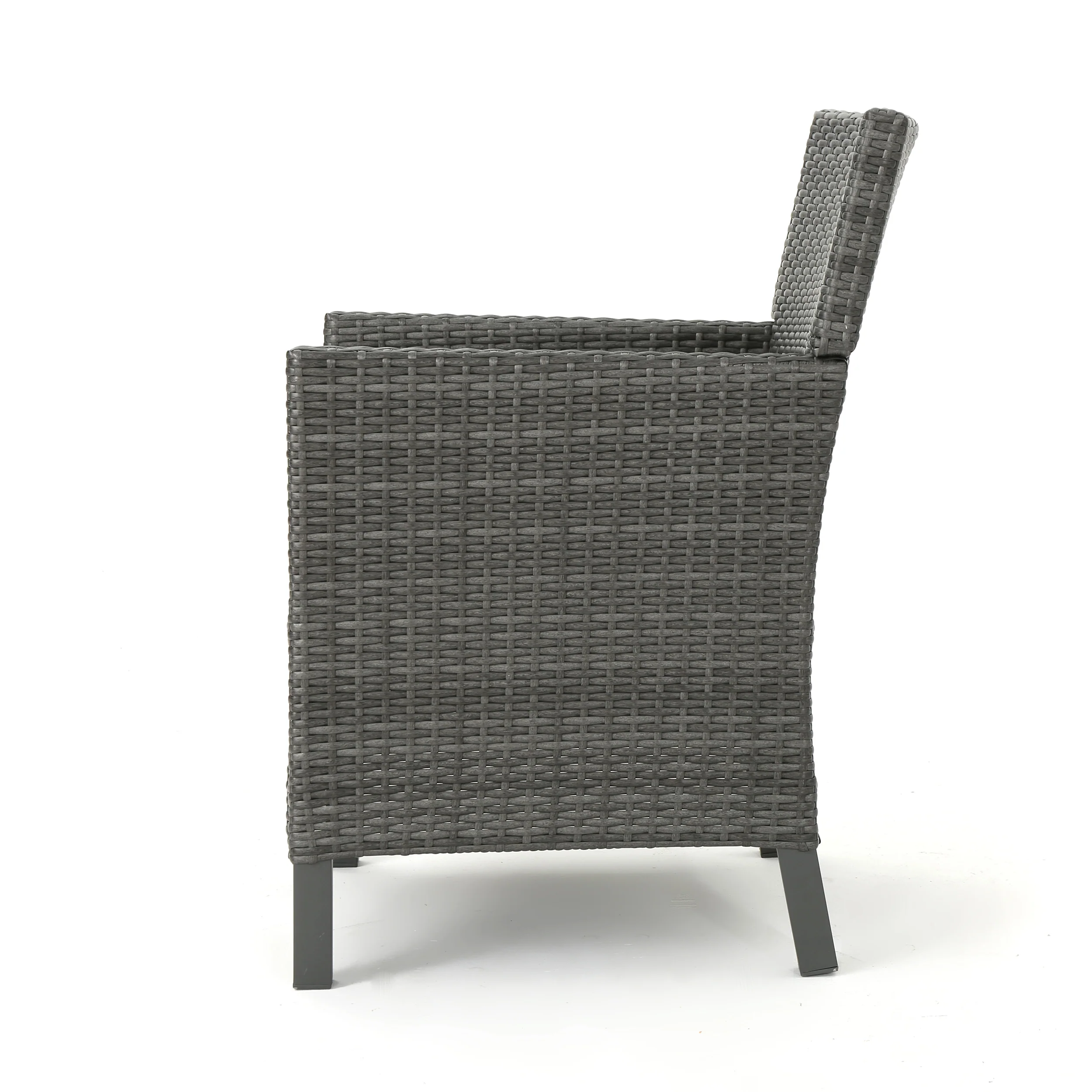 Cyrus Outdoor Wicker Dining Chairs with Water Resistant Cushions (Set of 2) - furnishings