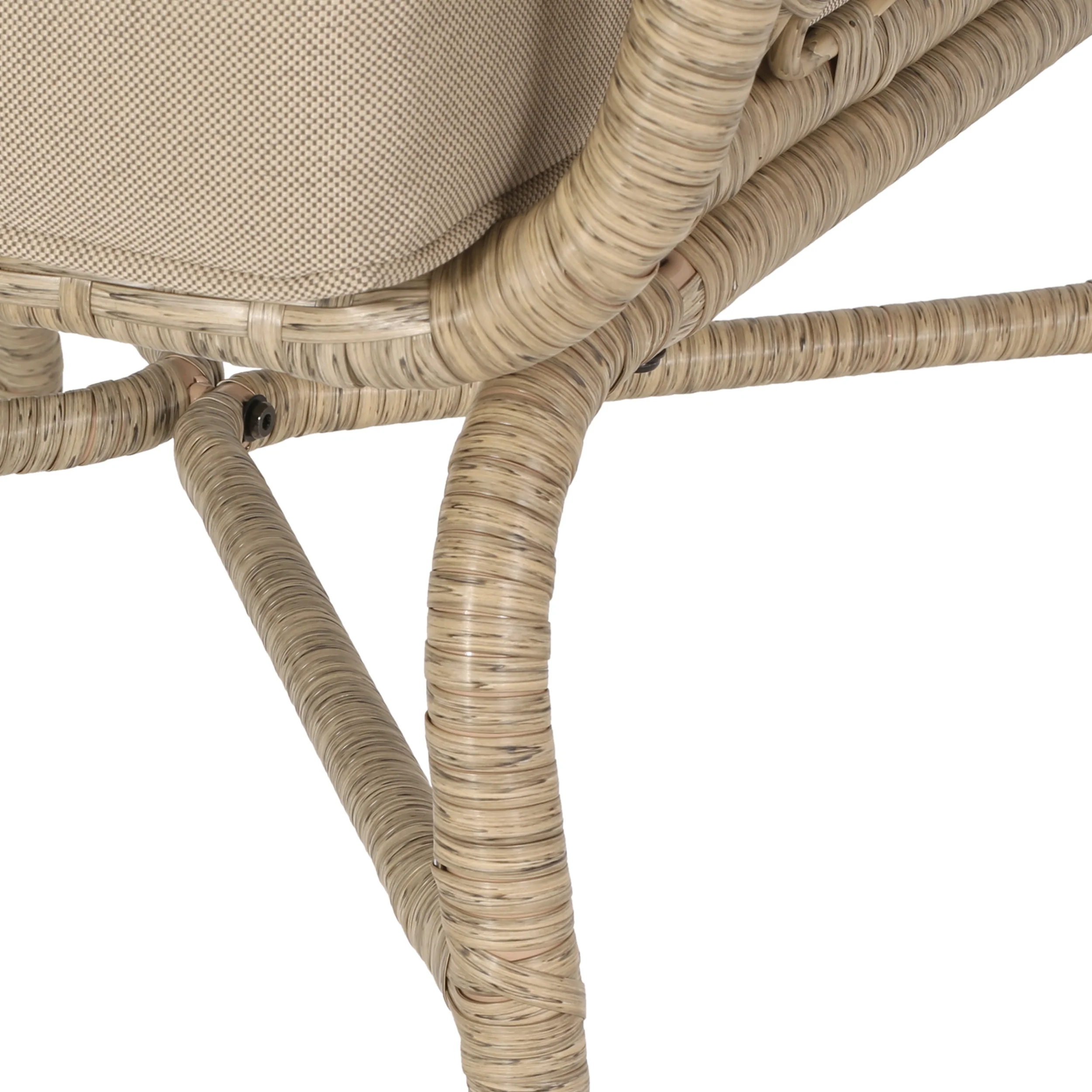 Colmar Outdoor Wicker 4 Seater Chat Set with Cushions, Light Brown and Beige - furnishings