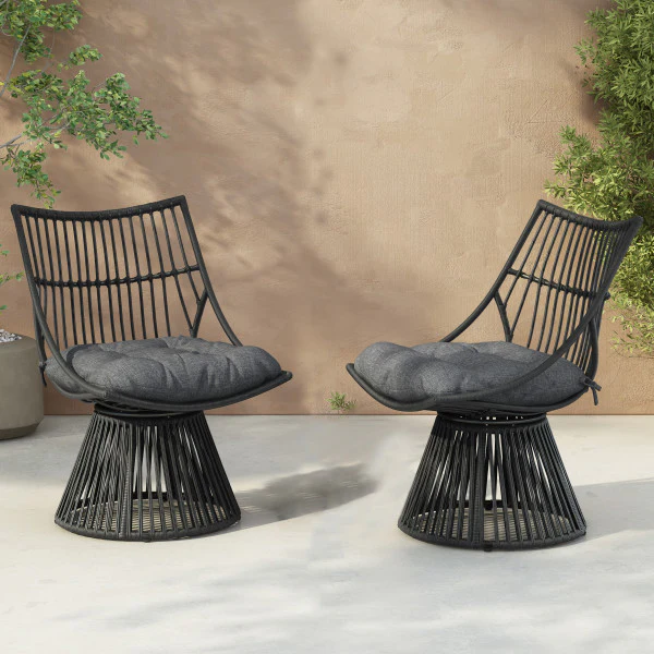 Apulia Wicker Outdoor Lounge Chair with Cushions - furnishings