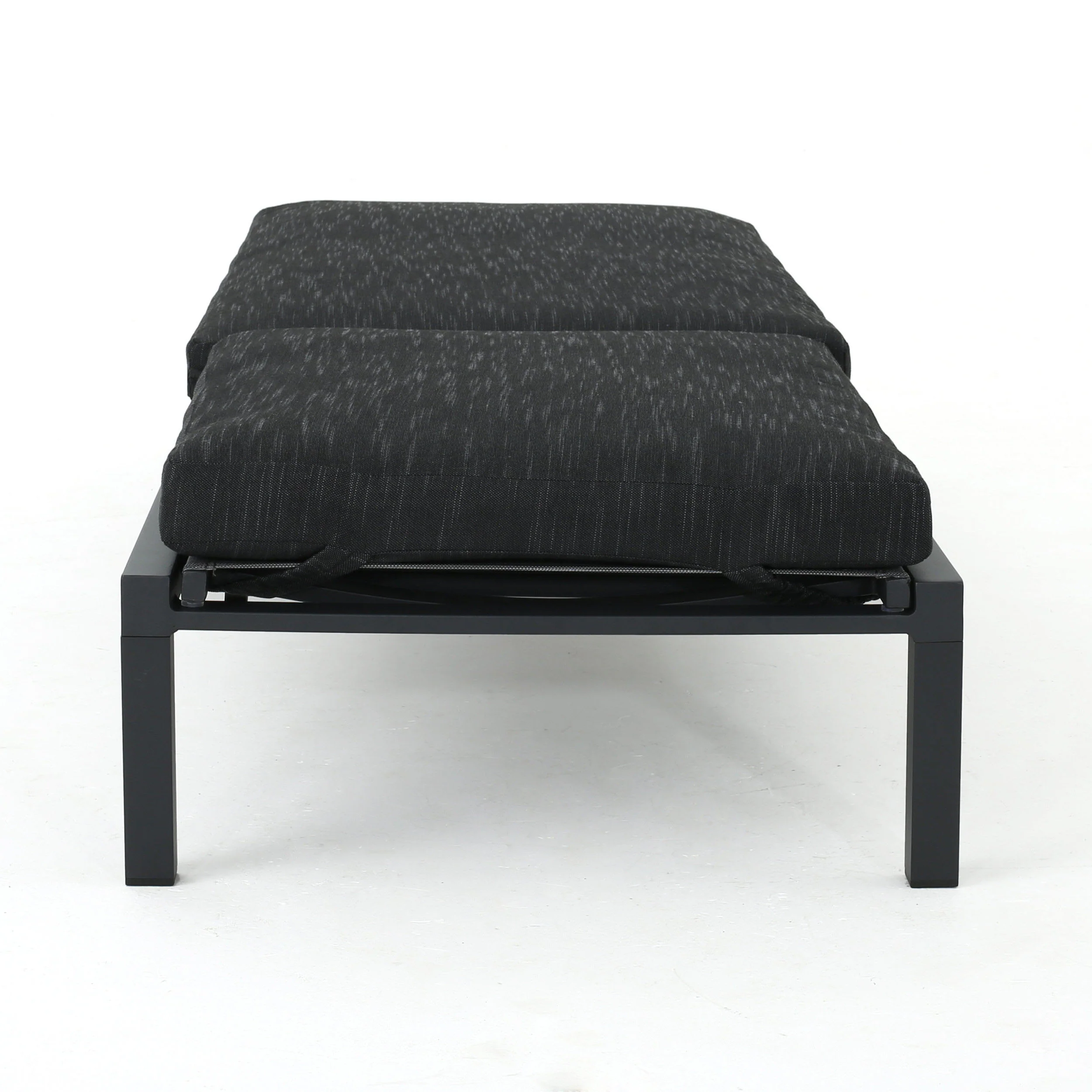 Nealie Outdoor Mesh Aluminum Frame Chaise Lounge w/ Water Resistant Cushion - furnishings