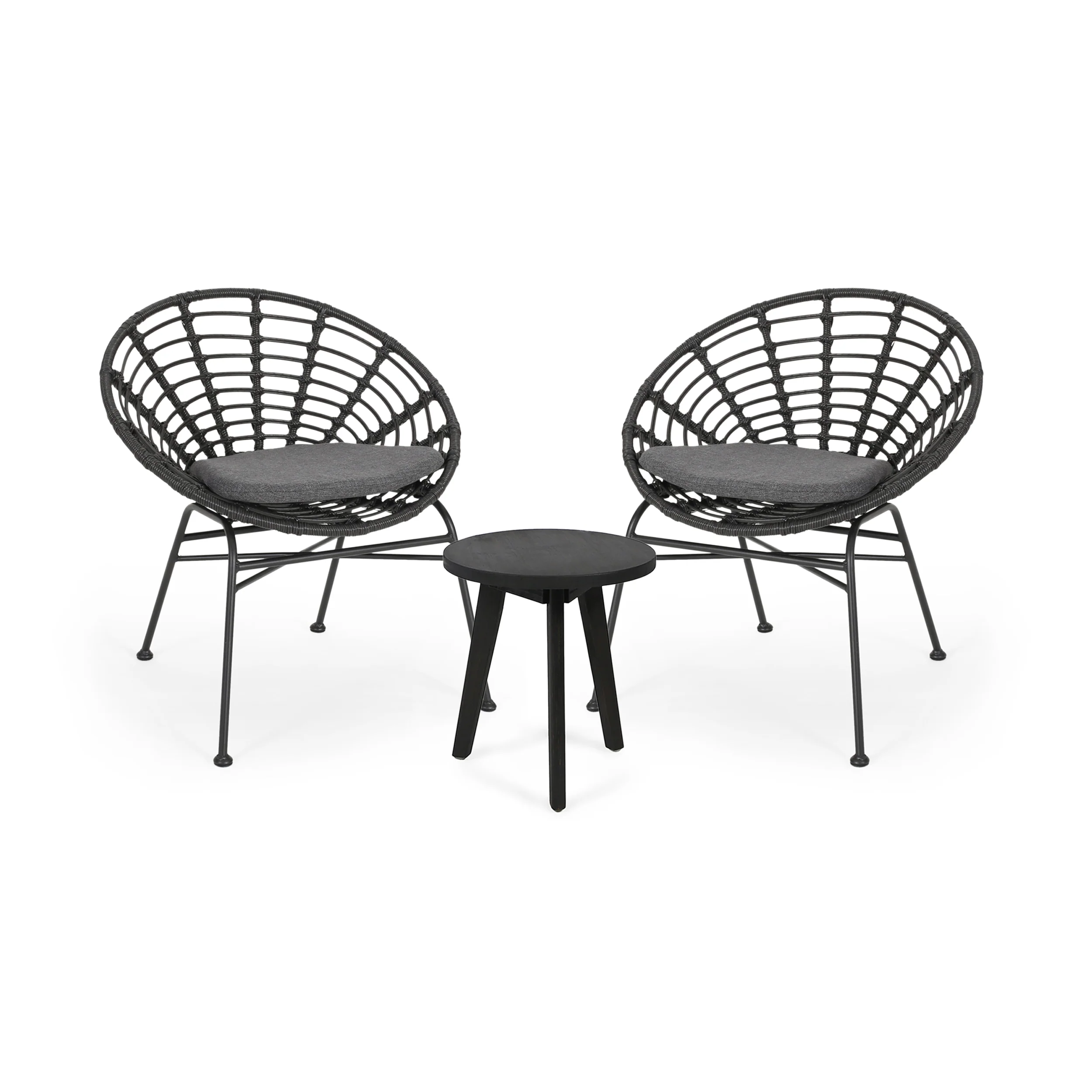 Mignon Outdoor 2 Seater Acacia Wood Chat Set - furnishings