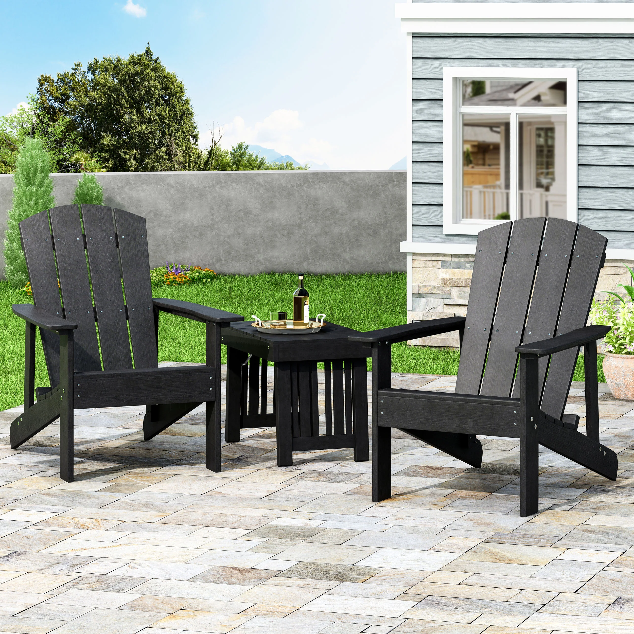 Anastasija Outdoor Adirondack Chairs (Set of 2) - furnishings
