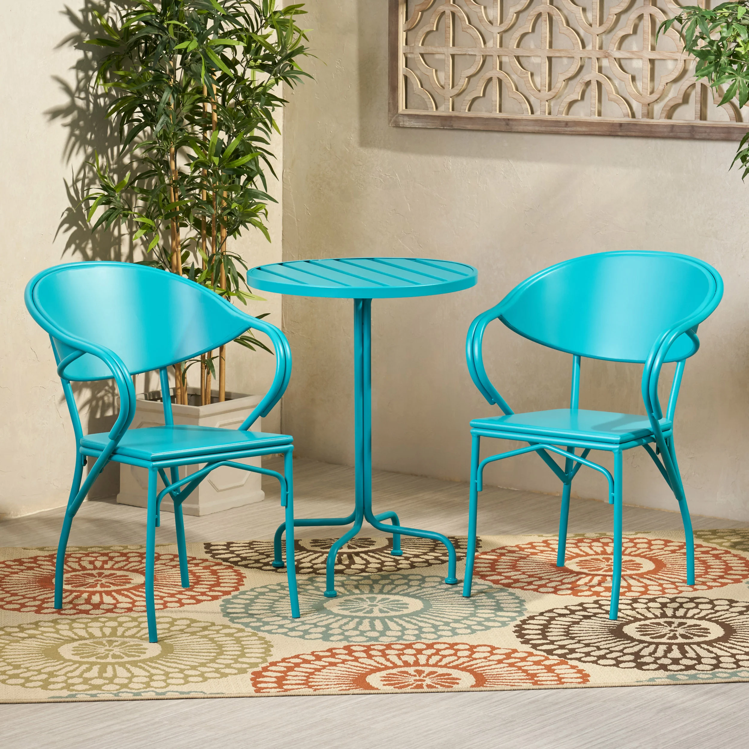 Warren Desert Outdoor Modern 2 Seater Bistro Set - furnishings