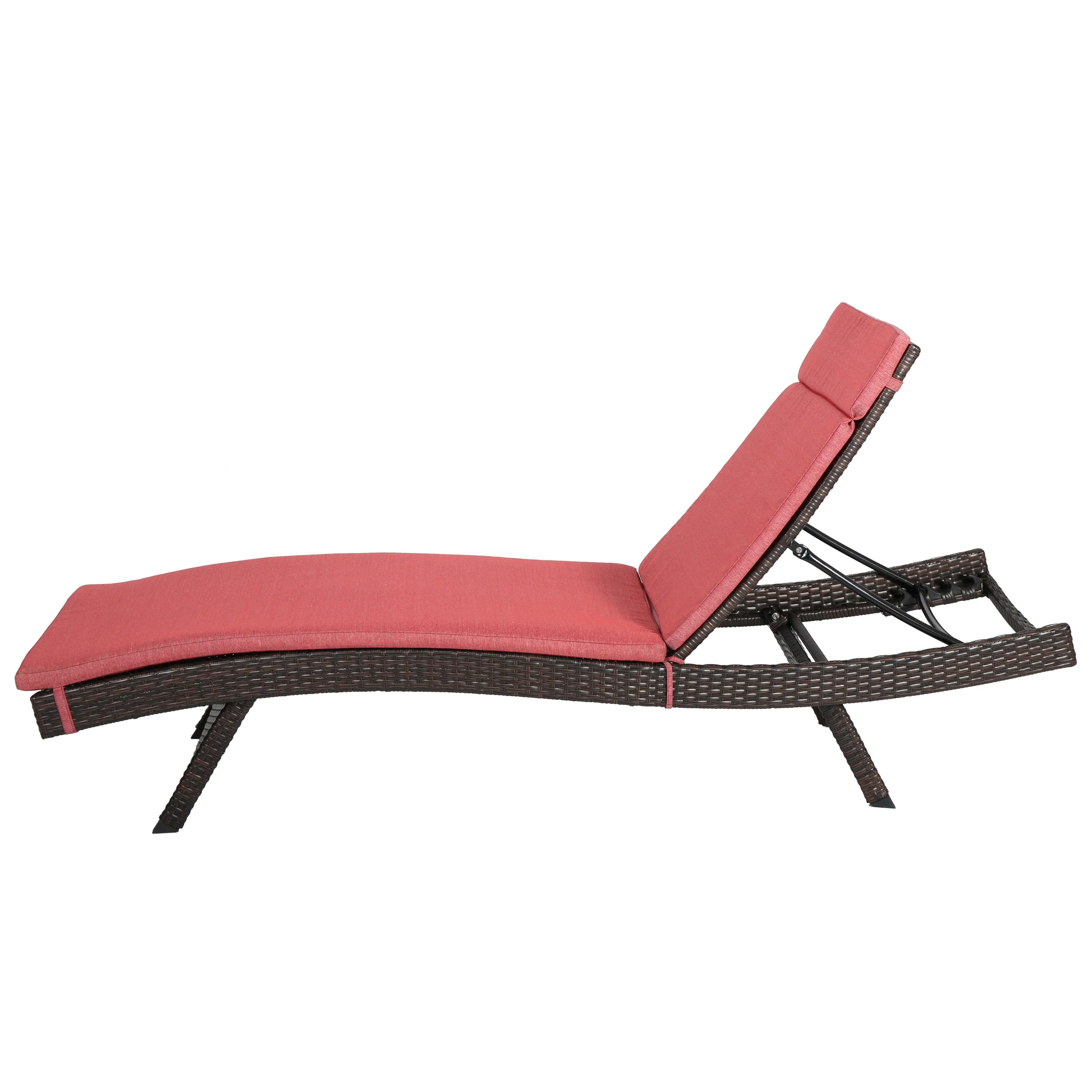 Lakeport Outdoor Adjustable Chaise Lounge Chair w/ Cushion - furnishings