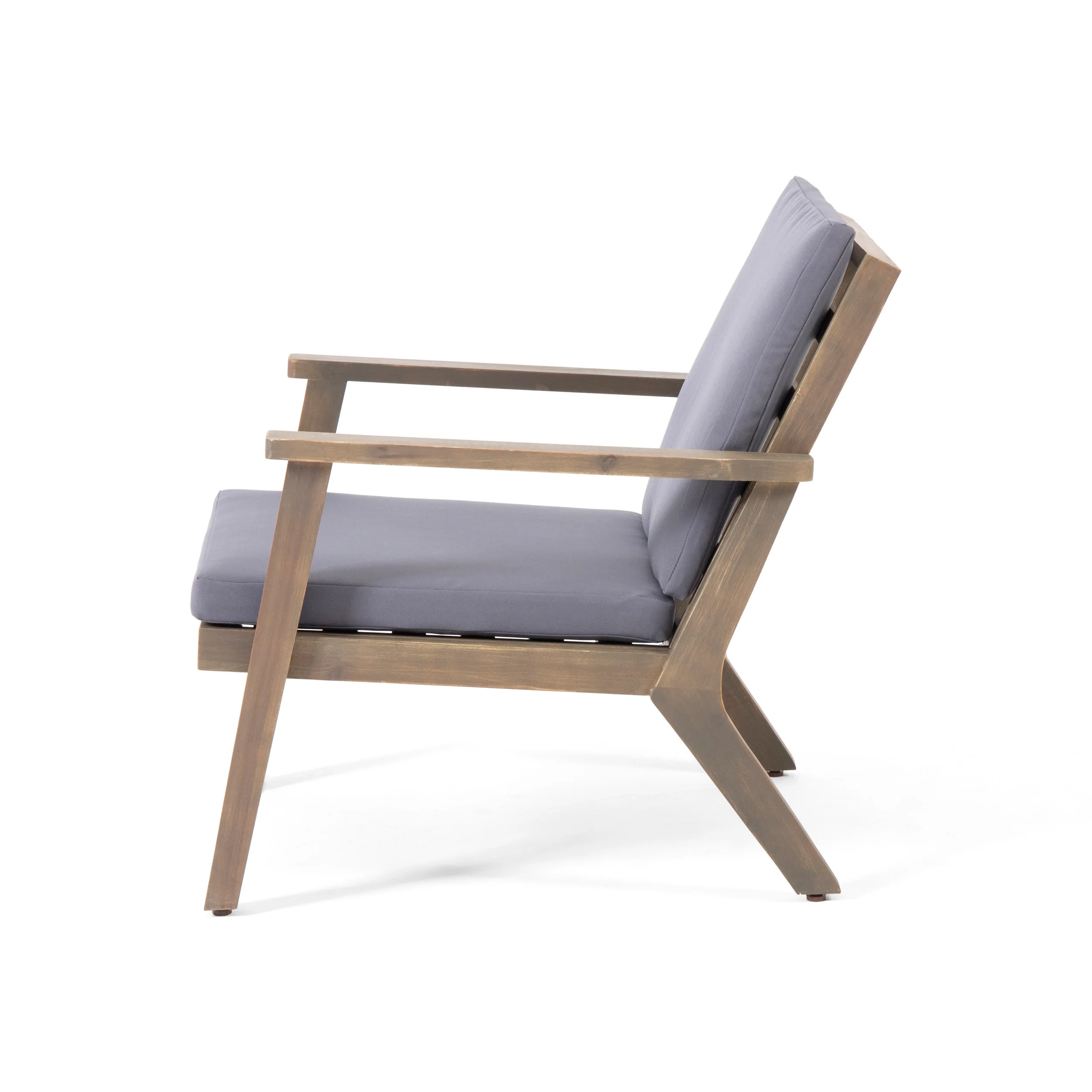 Avacyn Outdoor Acacia Wood Club Chairs with Cushions (Set of 2) - furnishings