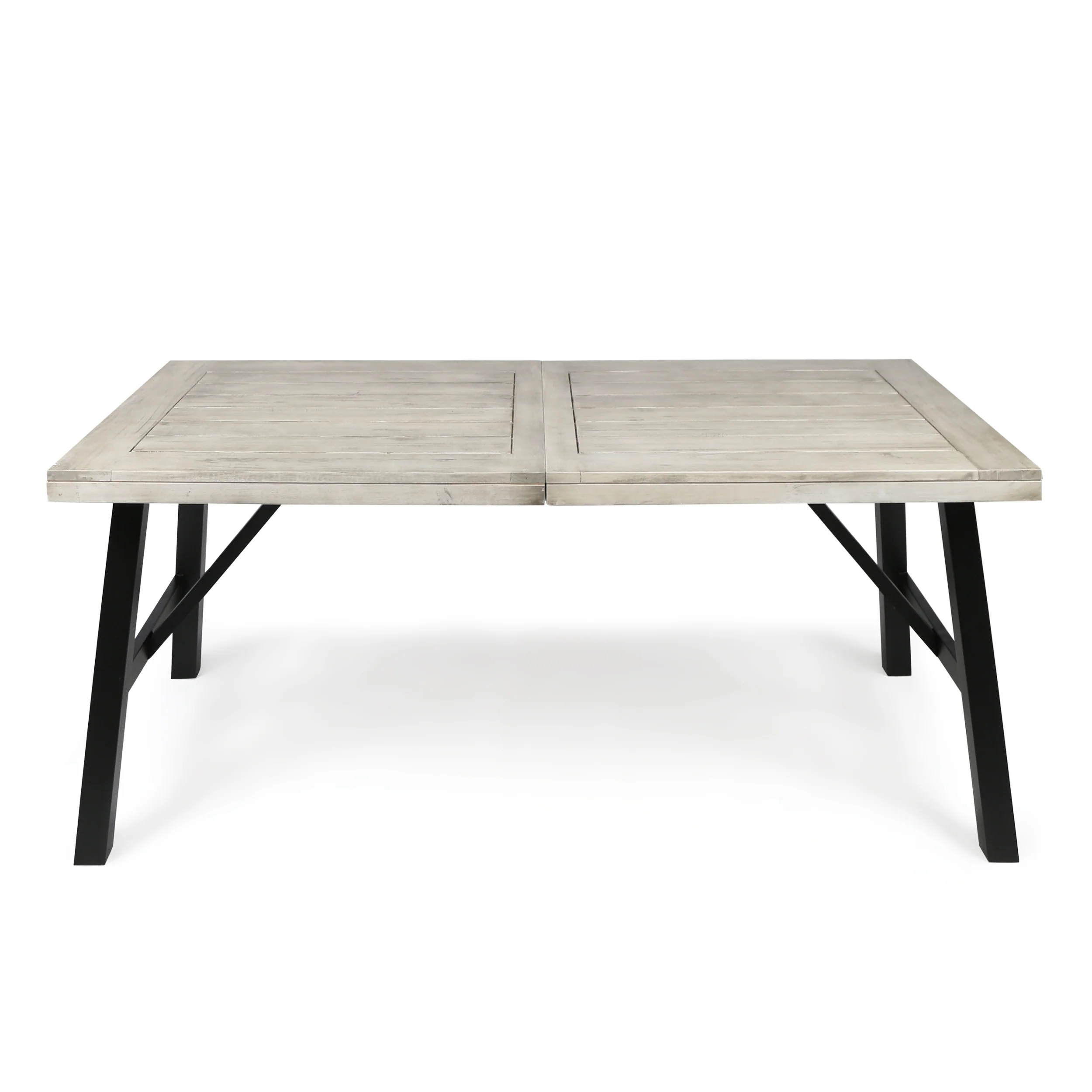 Borocay Outdoor Light Gray Finished Acacia Wood Dining Table - furnishings