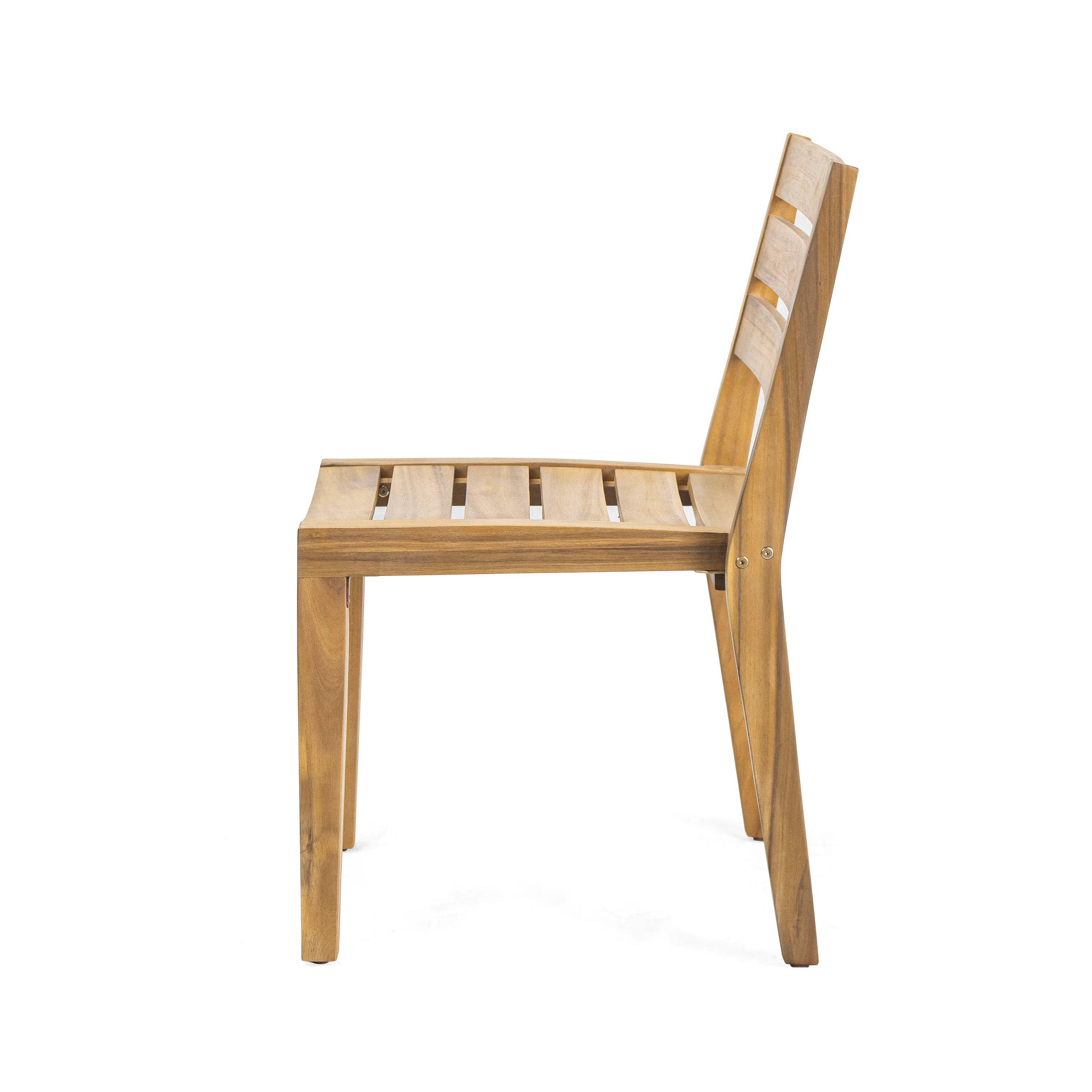 Thaner Teak Acacia Wood Outdoor Patio Dining Side Chairs, Set of 2 - furnishings
