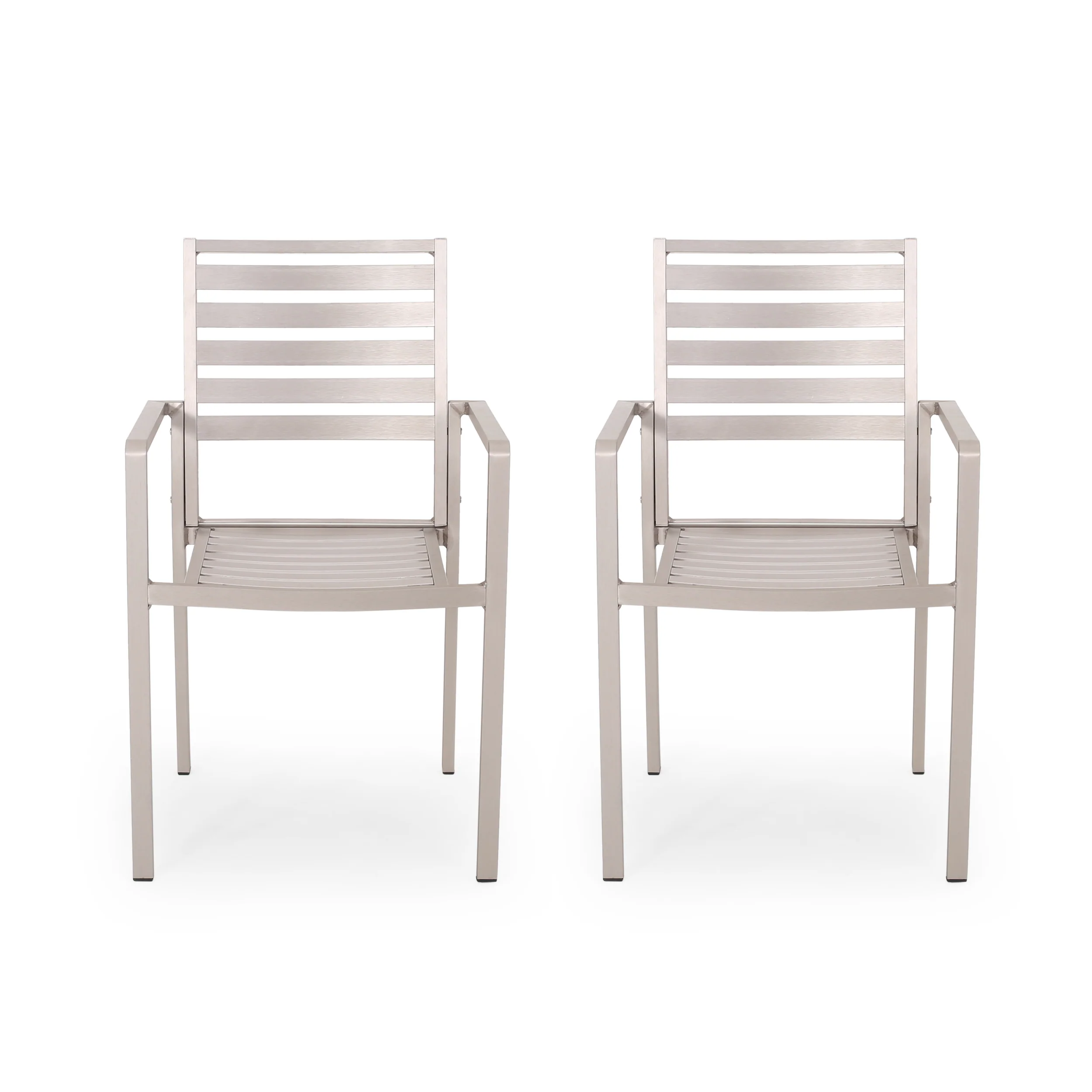 Cherie Outdoor Modern Aluminum Dining Chair (Set of 2) - furnishings