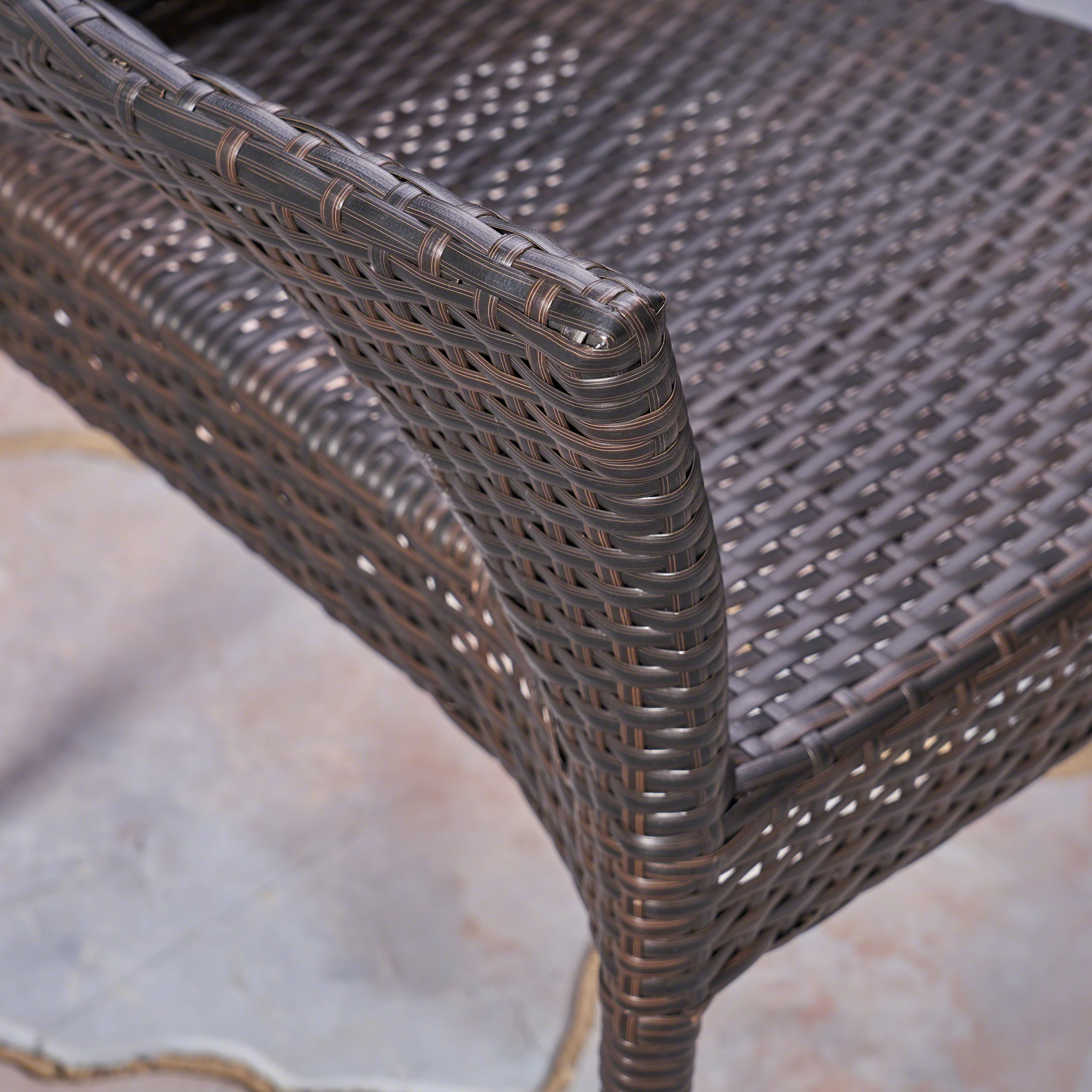 Richter Outdoor 3 Piece Wood  and Wicker Bistro Set - furnishings