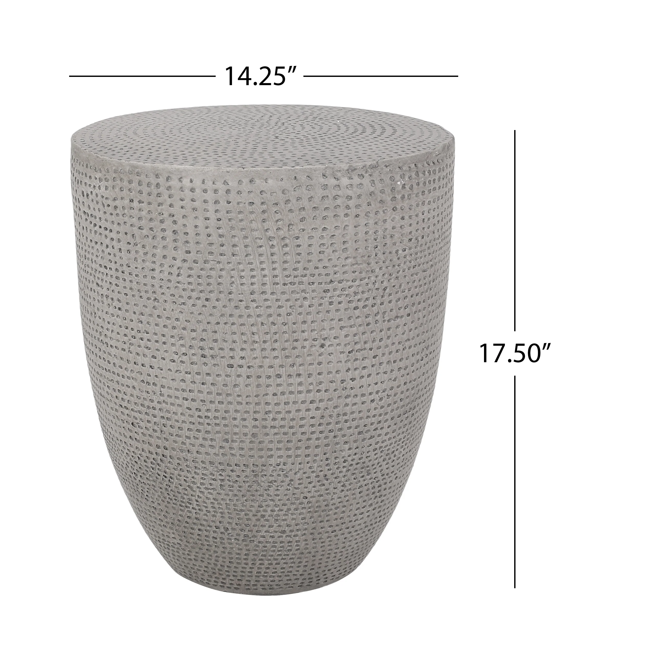 Alcona Outdoor Lightweight Concrete Side Table, Concrete Finish - furnishings