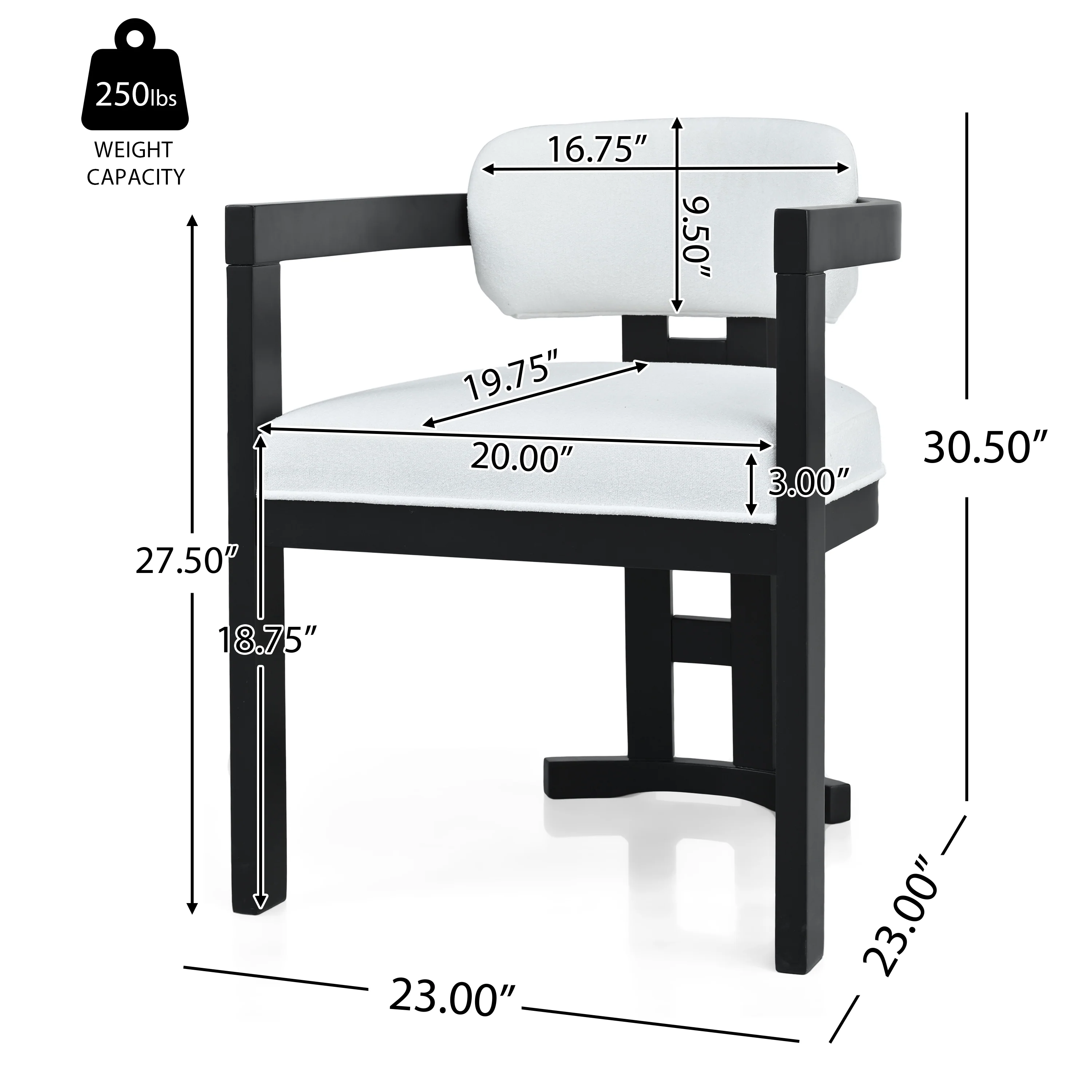 Elow Modern C-Shaped End Table - furnishings