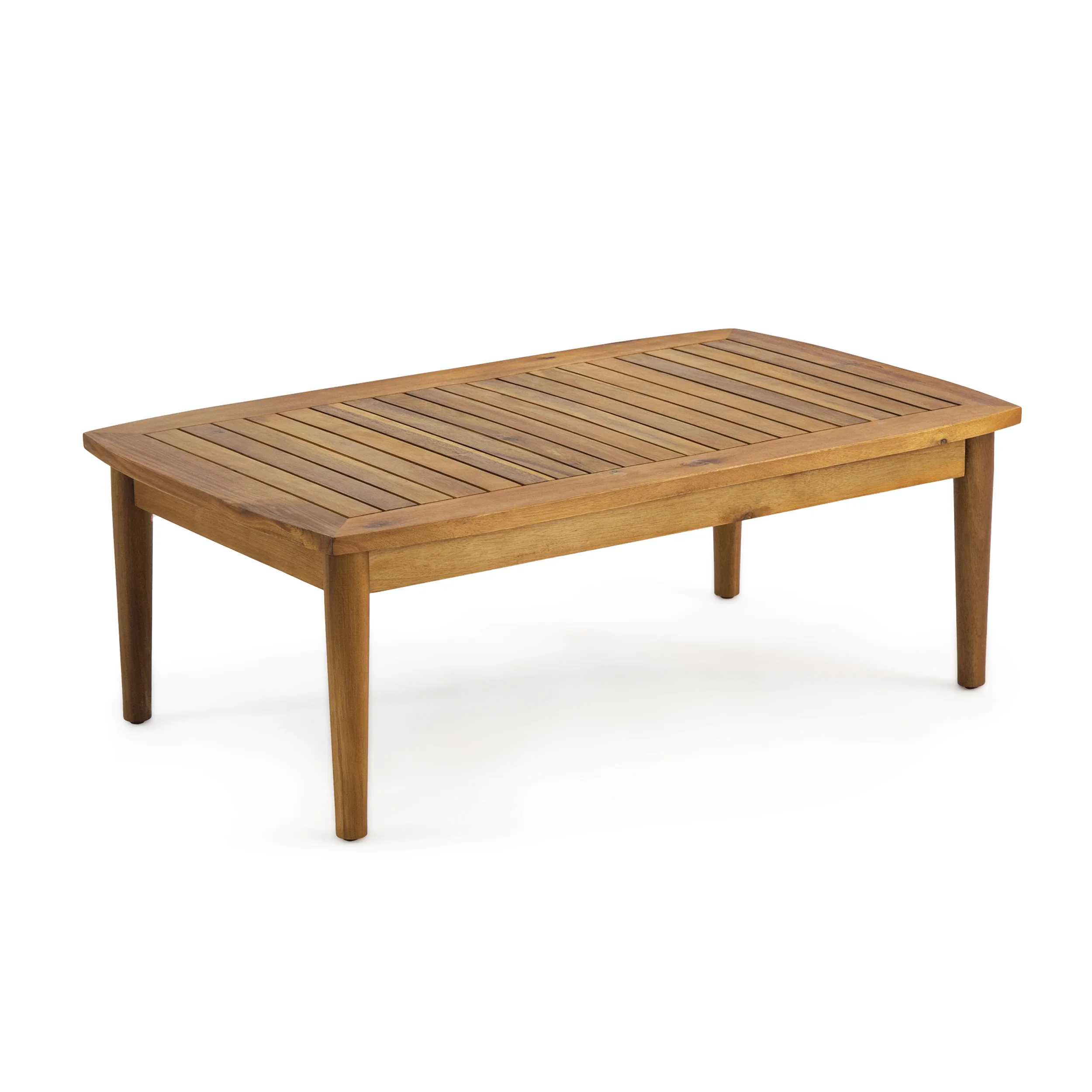 Emmry Outdoor Acacia Wood Loveseat Set with Coffee Table - furnishings