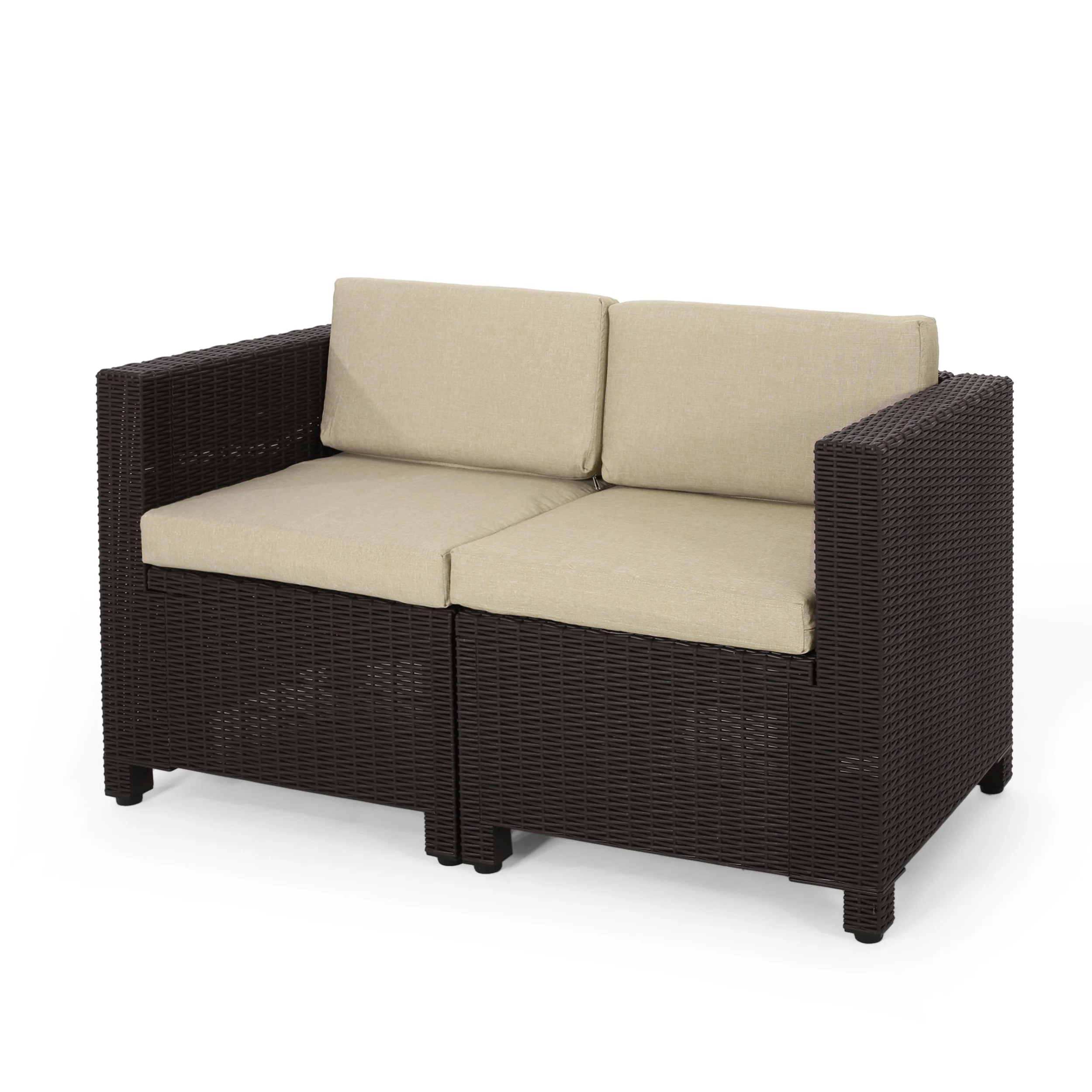 Farirra Outdoor Faux Wicker 8 Seater Chat Set with Cushions - furnishings