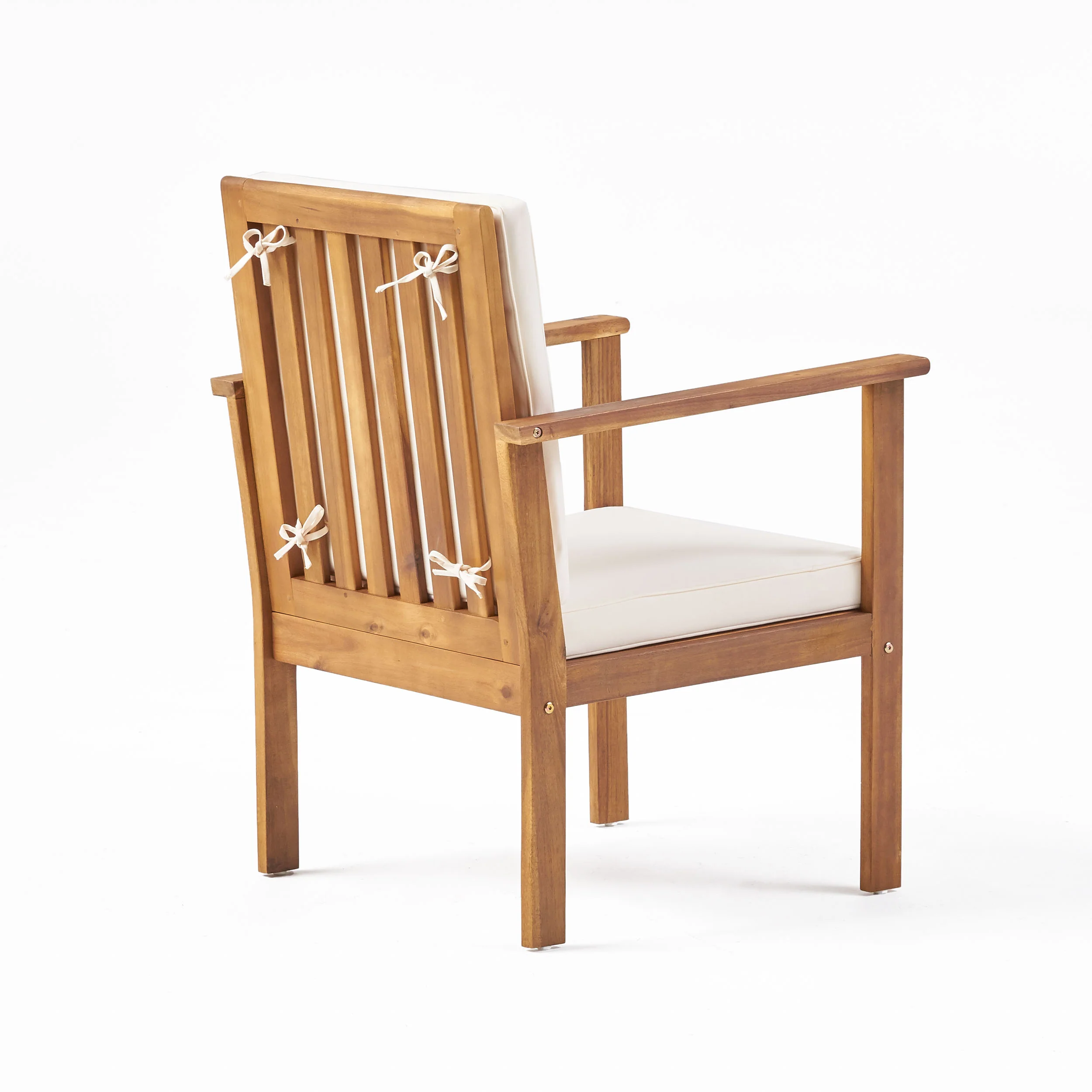 Renata Outdoor Modern Acacia Wood 8 Seater Chat Set with Cushions - furnishings