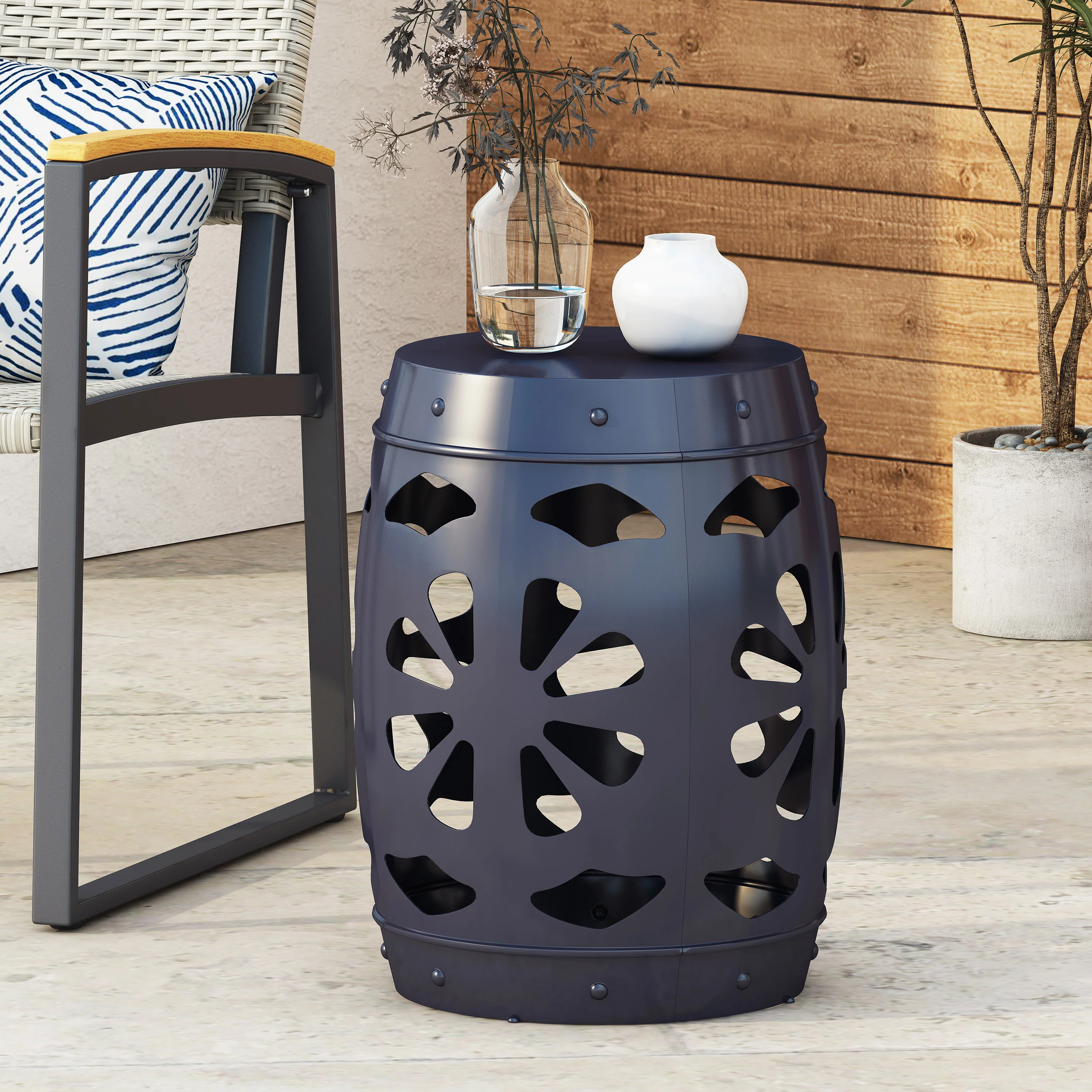 Carey Outdoor Metal Side Table - furnishings