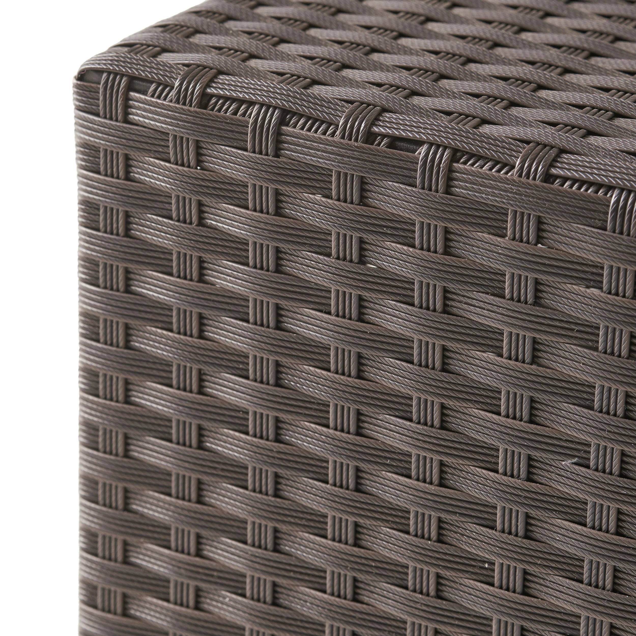 Pueblo Outdoor Wicker Accent Side Table - furnishings