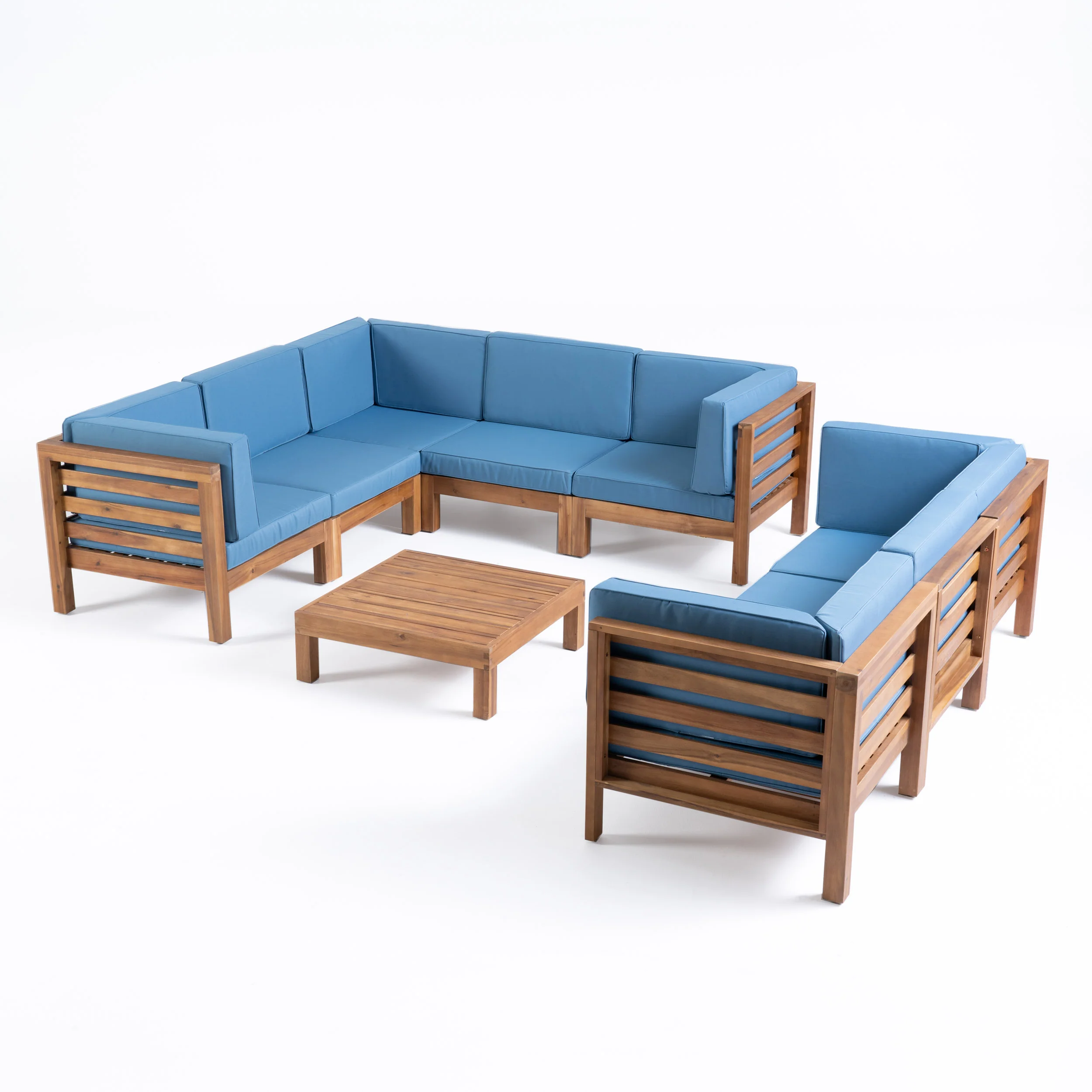 Ravello Outdoor Sectional Sofa Set with Coffee Table - furnishings