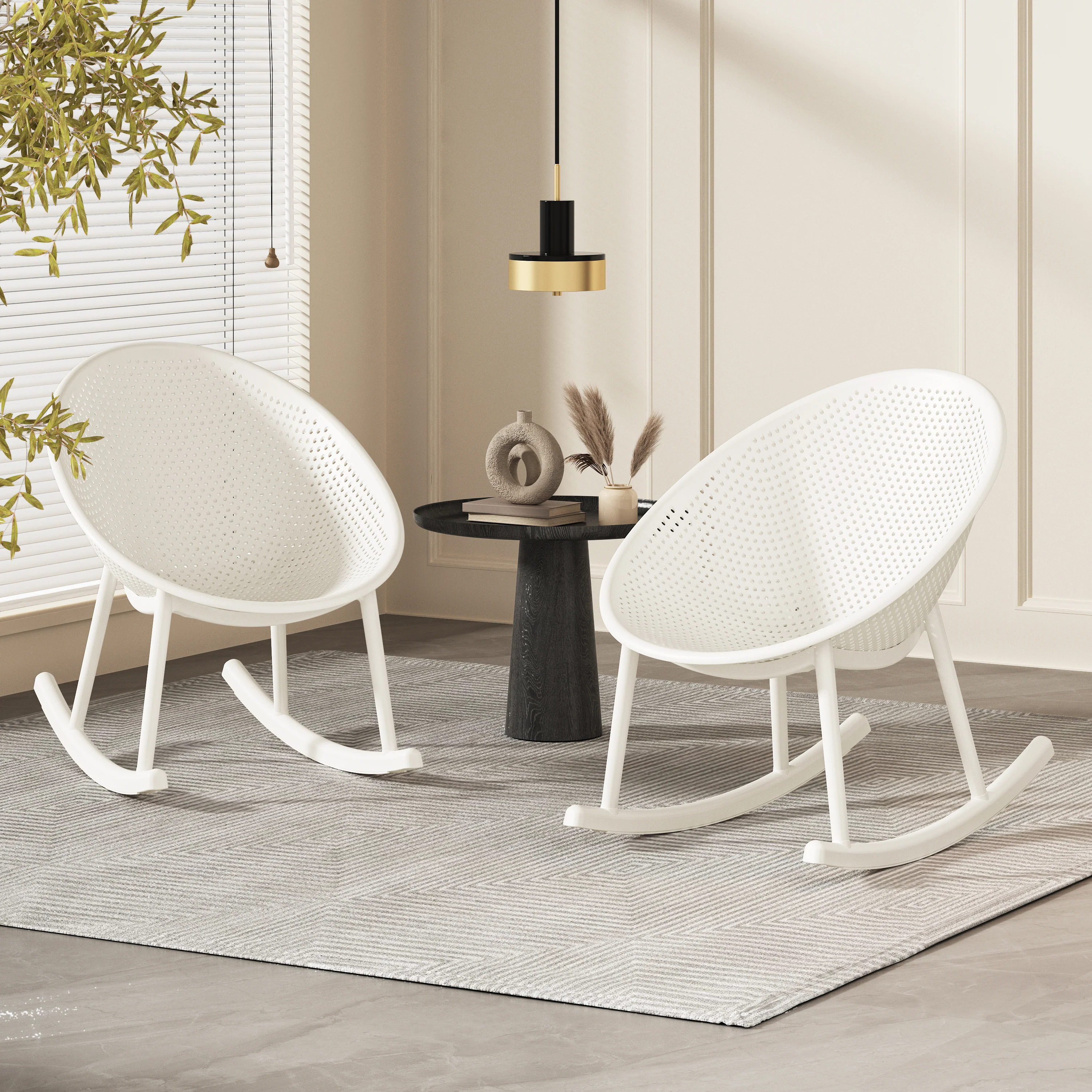 Lysandro Outdoor Patio Accent & Rocking Chairs, Set of 2 - furnishings