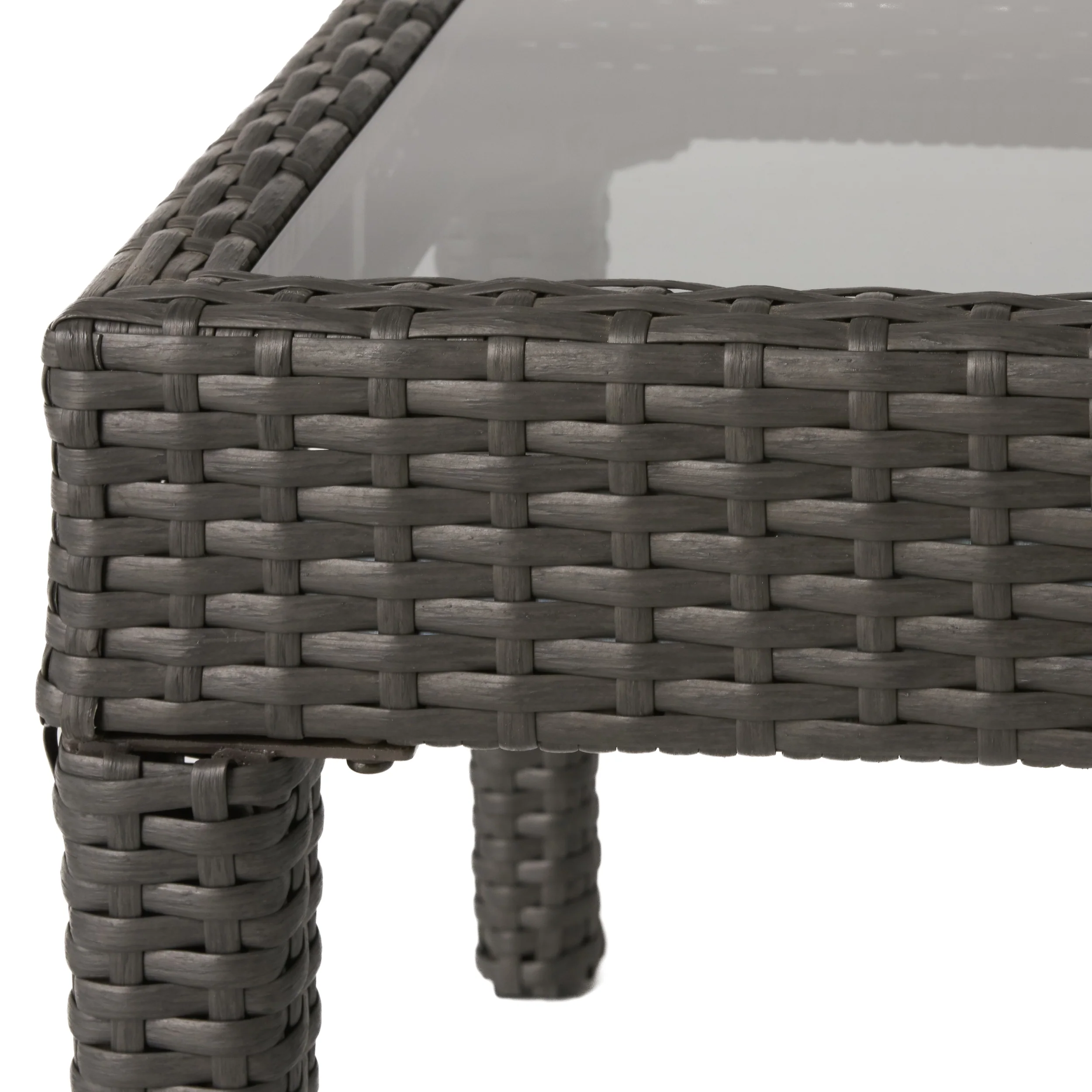 Aspen Outdoor Wicker Loveseat and Coffee Table with Cushions - furnishings