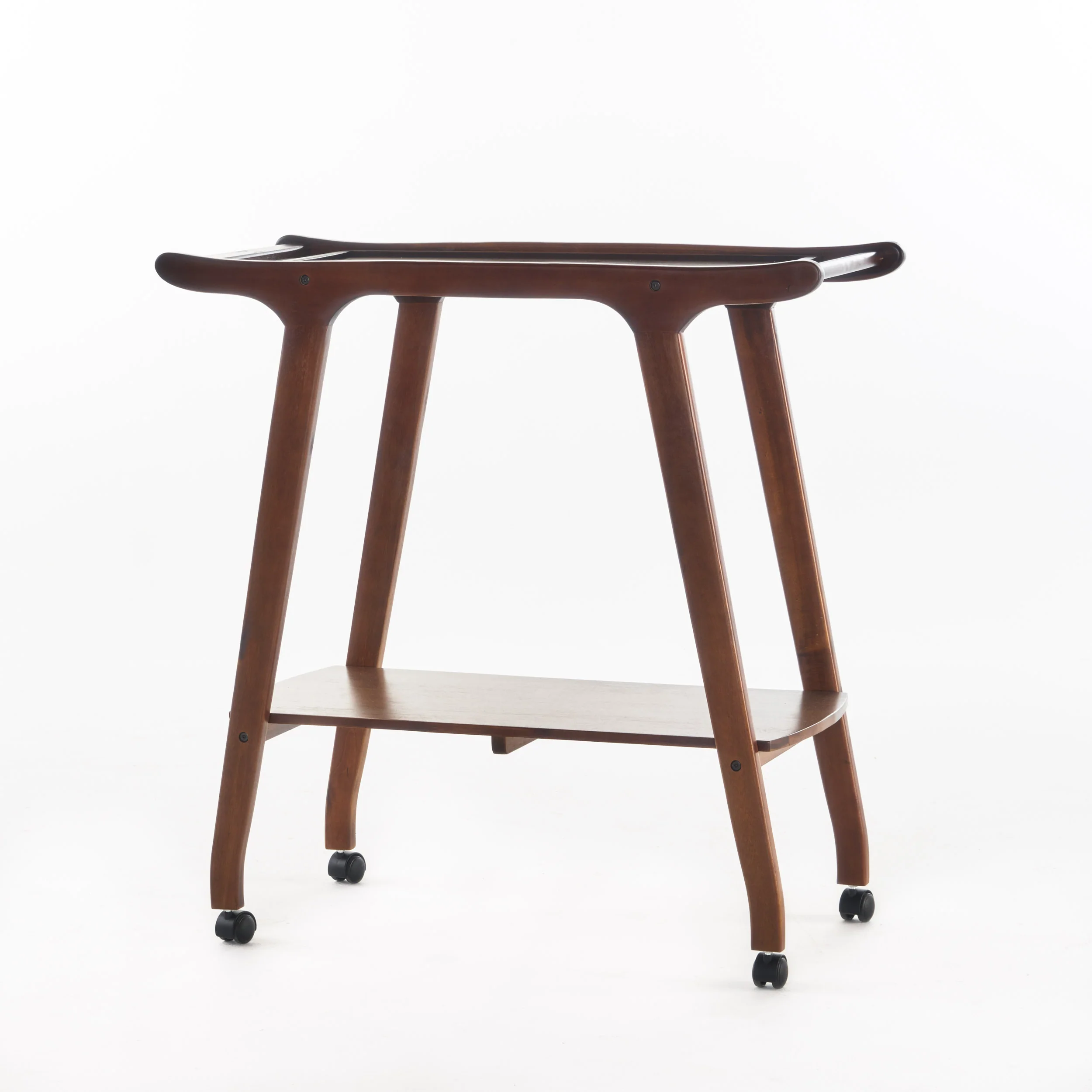 Azule Outdoor Rich Mahogany Finished Acacia Wood Barcart - furnishings