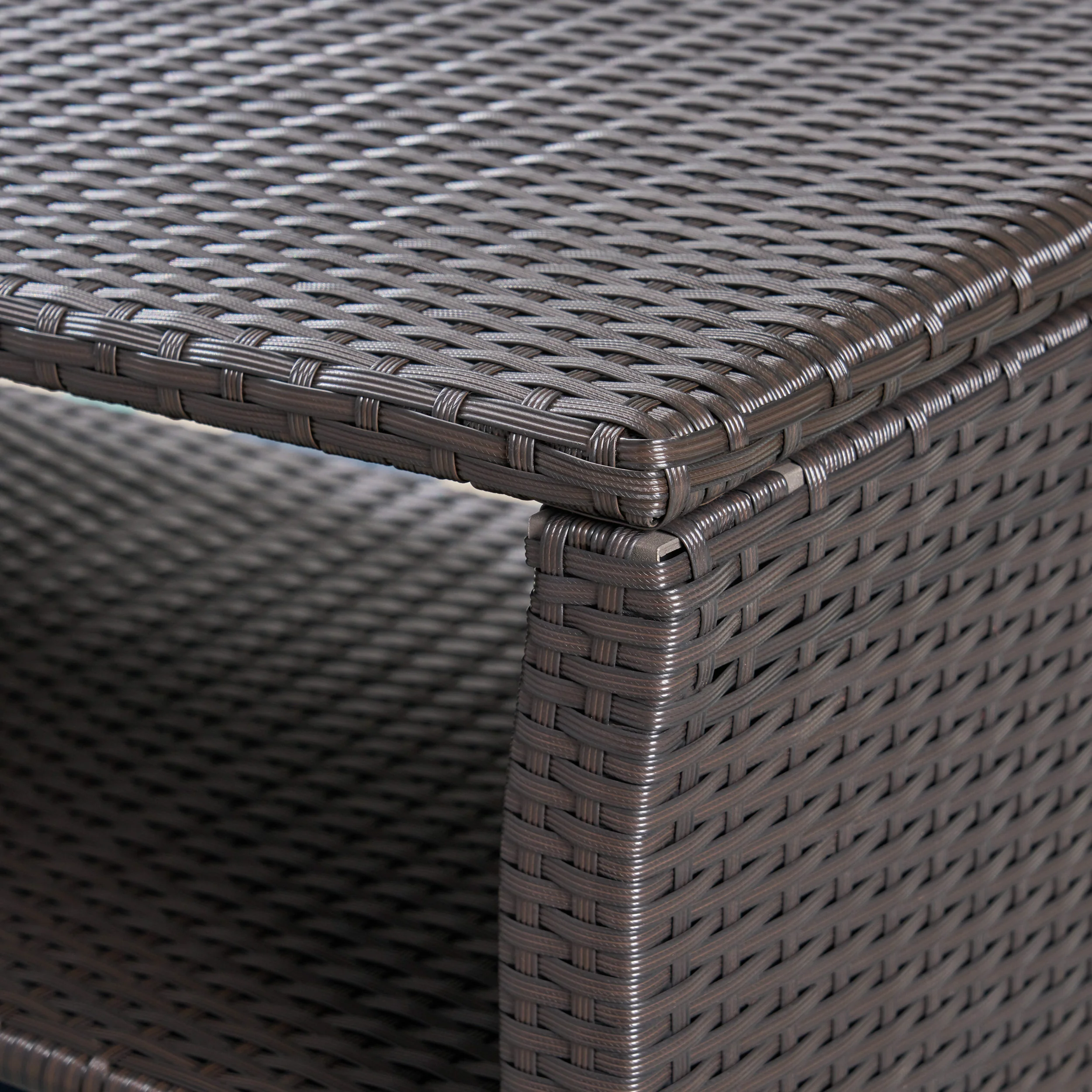 Laiah Outdoor Wicker 3-Seater Sofa with Coffee Table - furnishings