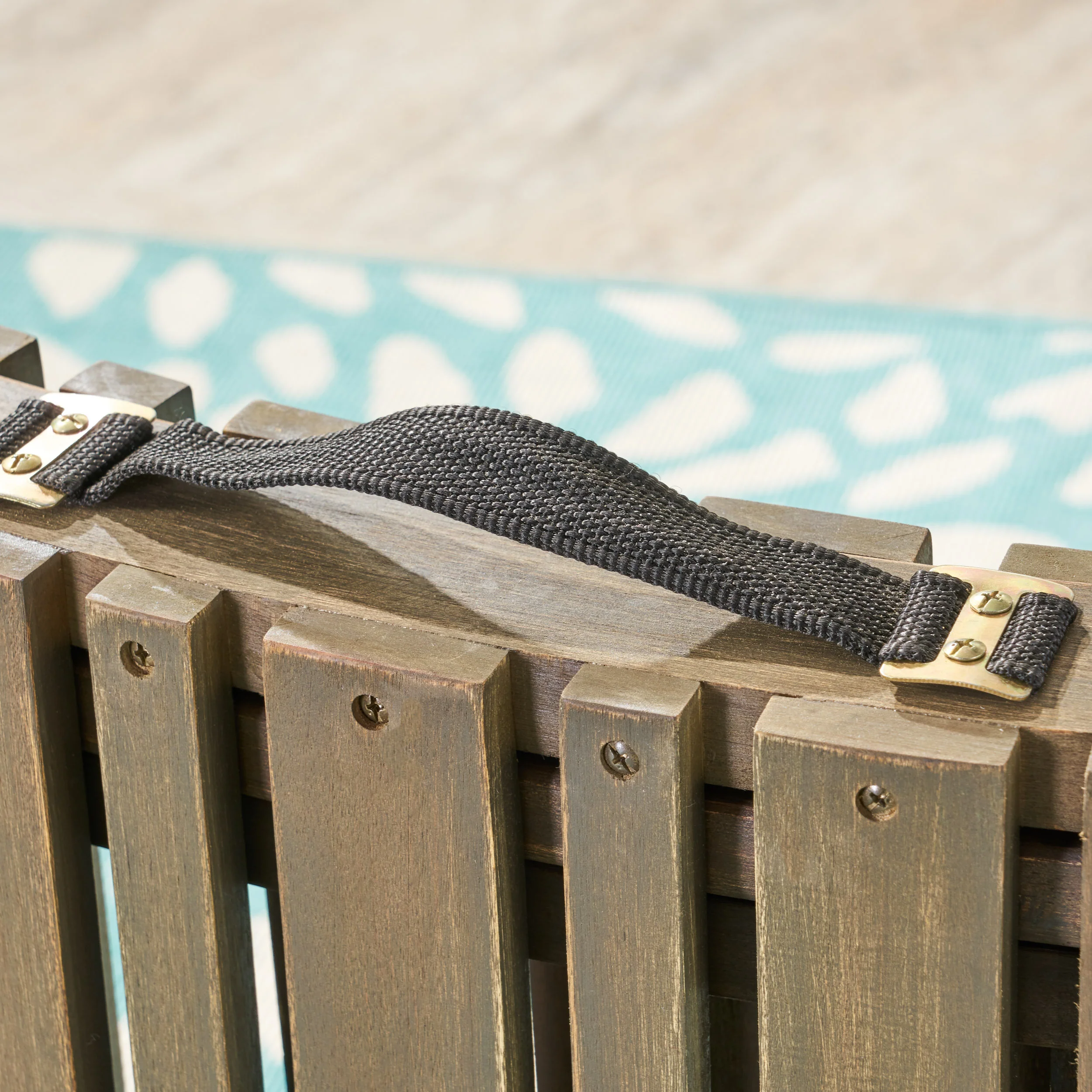 Tycie Outdoor Gray Acacia Wood Foldable Chaise Lounge - furnishings