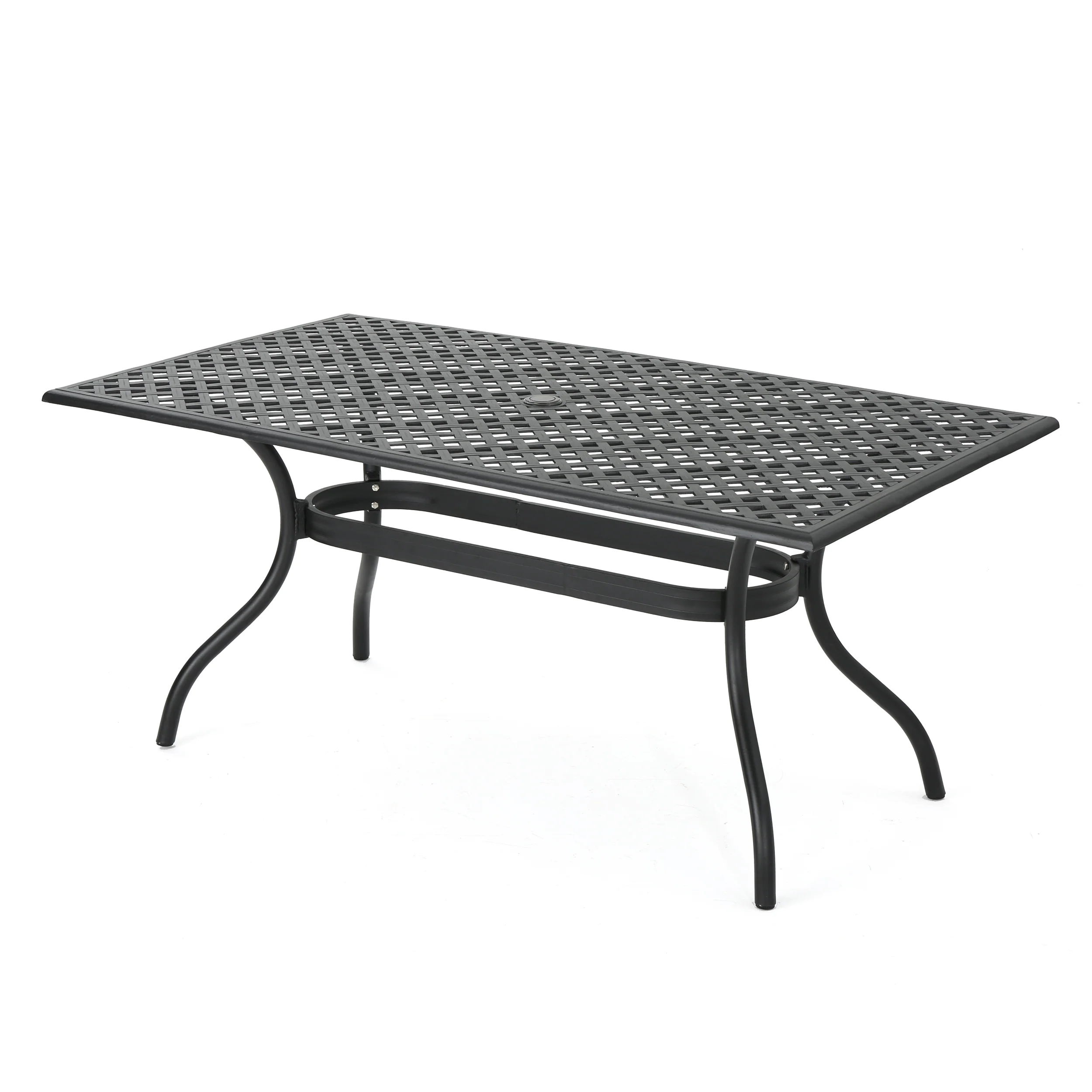 Taylor Black Sand Cast Aluminum Rectangle Table - furnishings