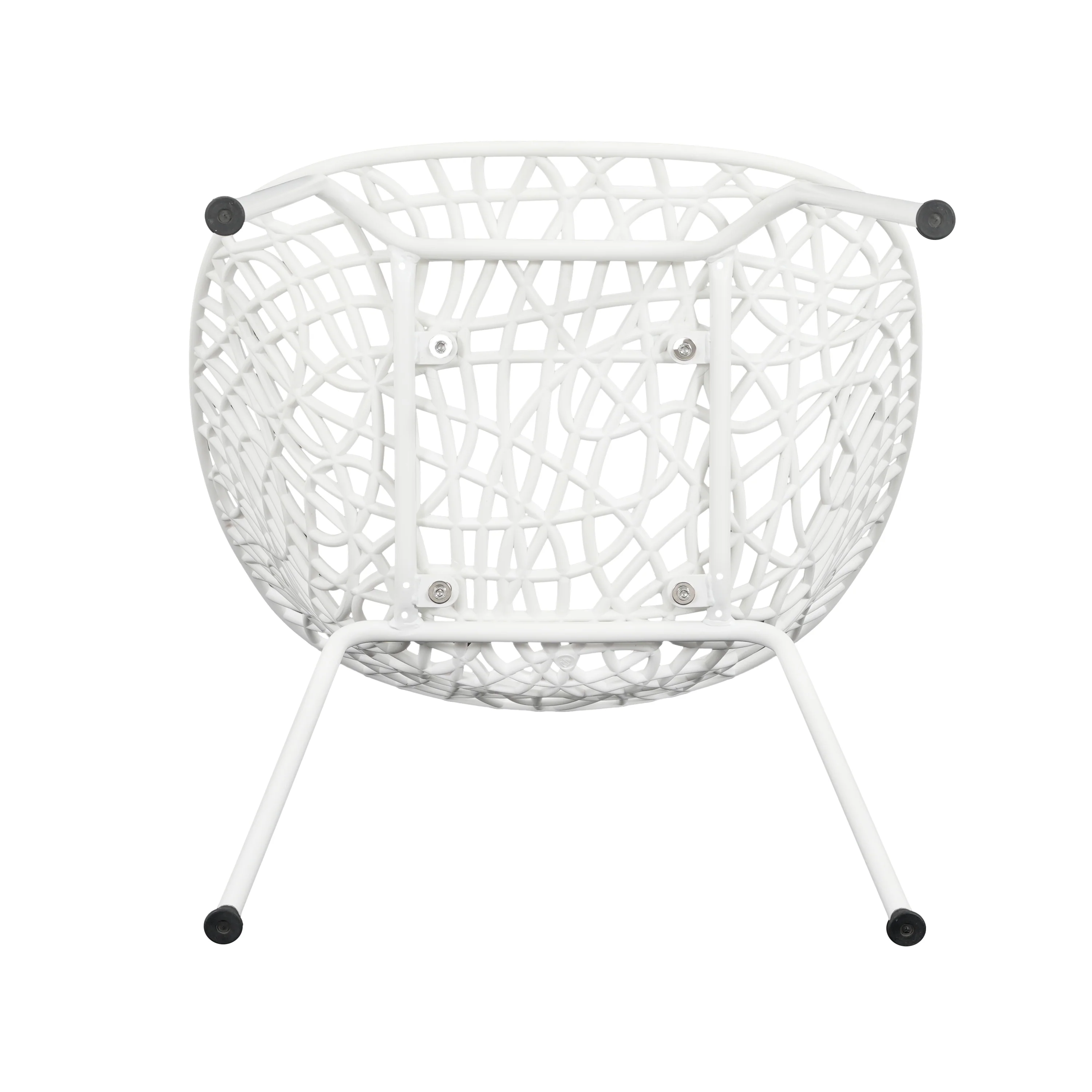 Dahliae Outdoor Patio Dining Chairs, Iron & Plastic, Set of 2 - furnishings