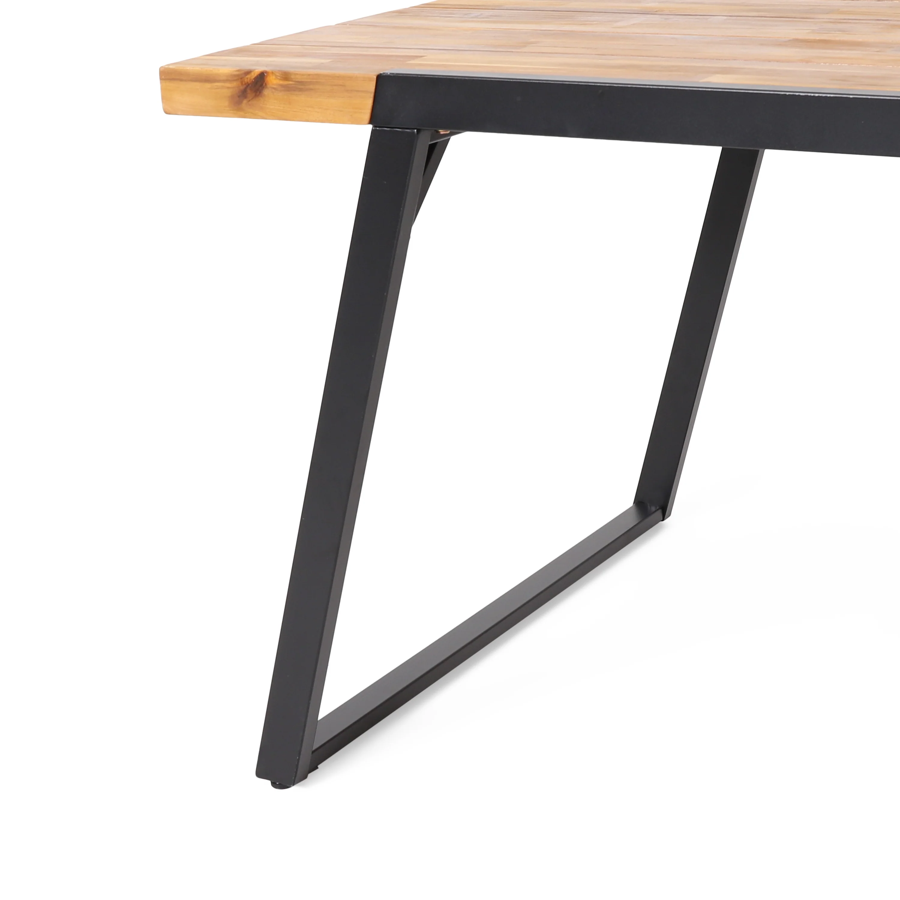 Gebo Outdoor Modern Acacia Wood Dining Table - furnishings