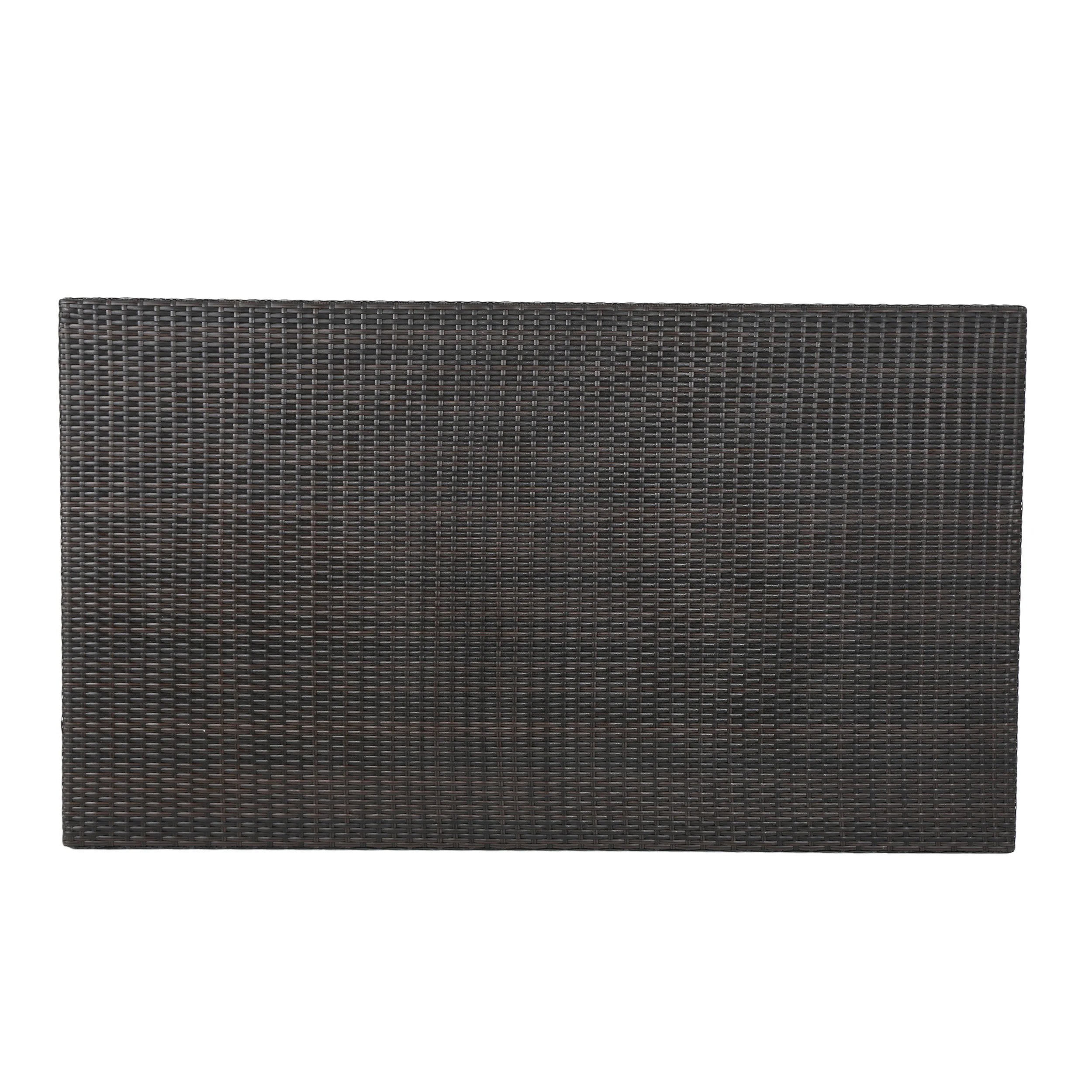 Malibu Outdoor 59 Inch Wicker Dining Table - furnishings