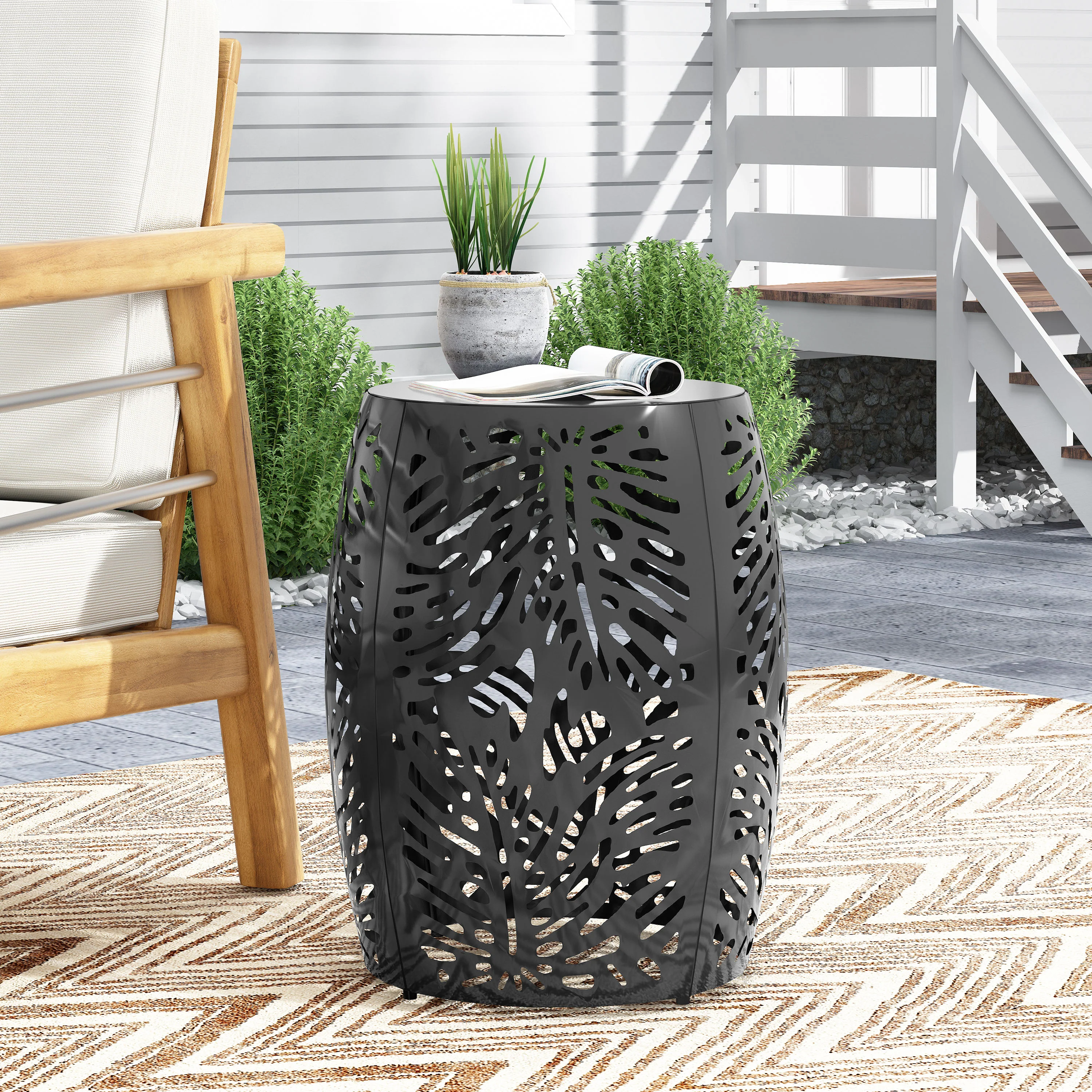 Holt Outdoor Metal Side Table - furnishings