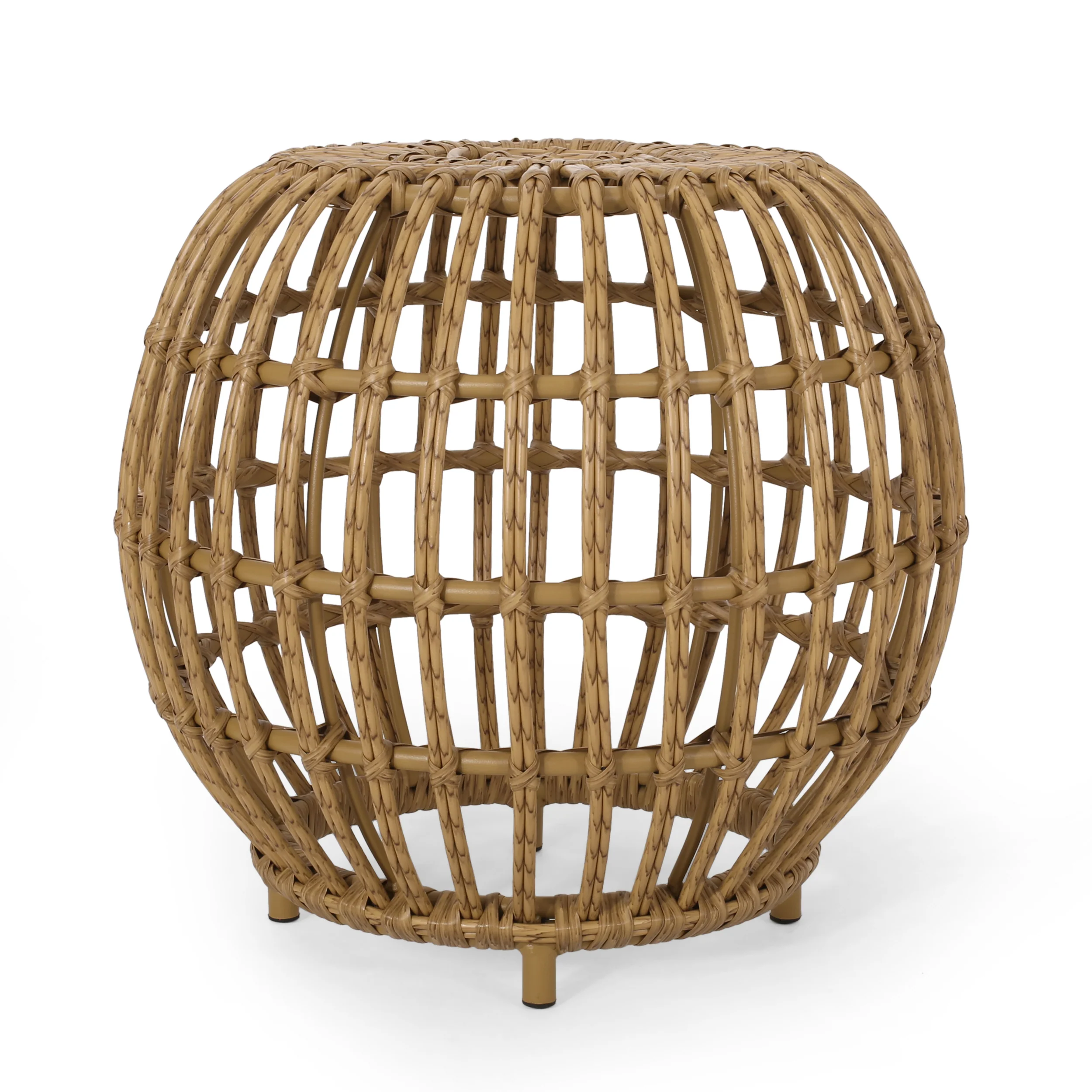 Whitetail Outdoor Boho Wicker Side Table - furnishings