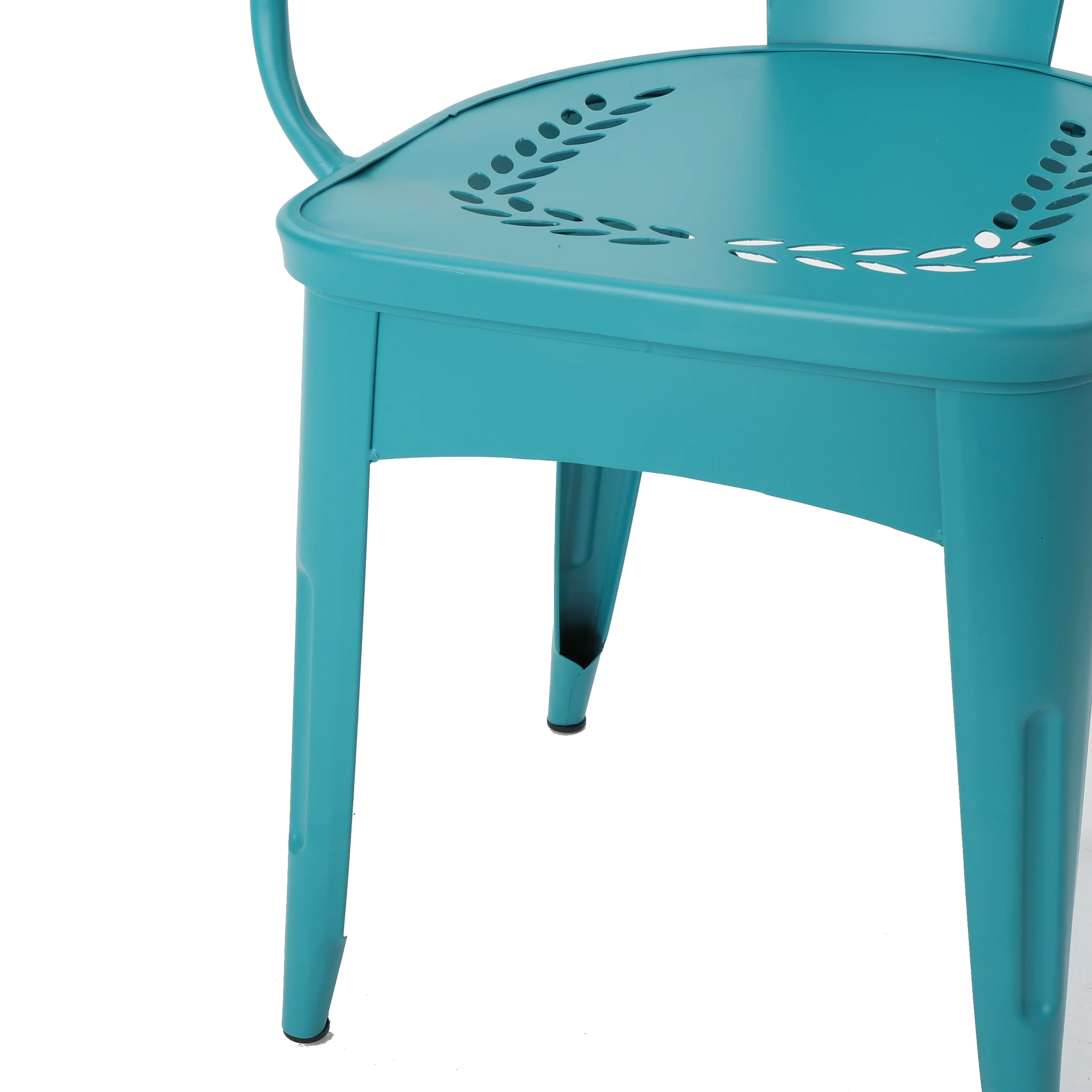 Leona Outdoor 3 Piece Paint Finished Iron Bistro Set - furnishings