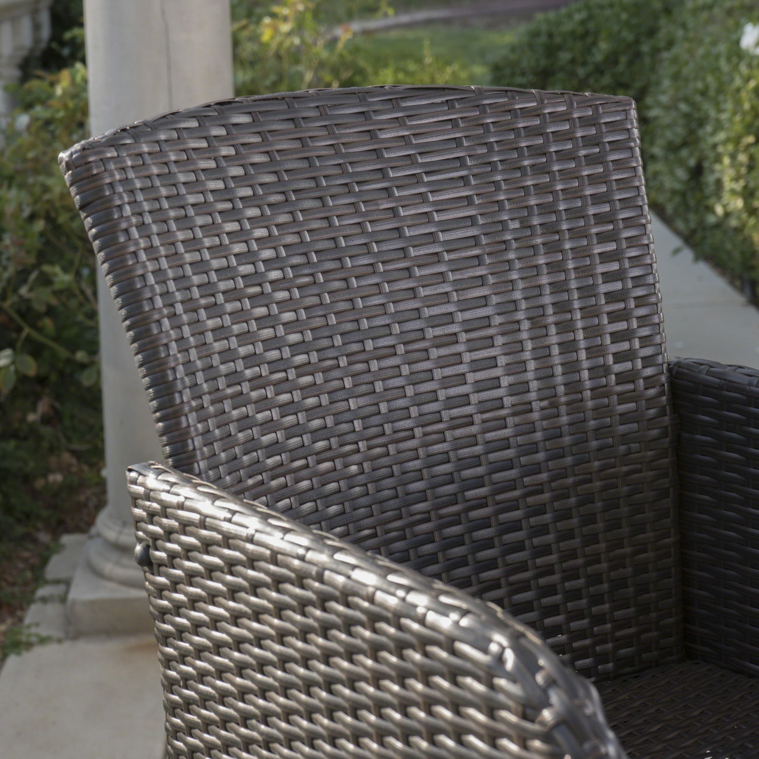 Burrough Outdoor 3 Piece Round Multi-brown Wicker Bar Set - furnishings