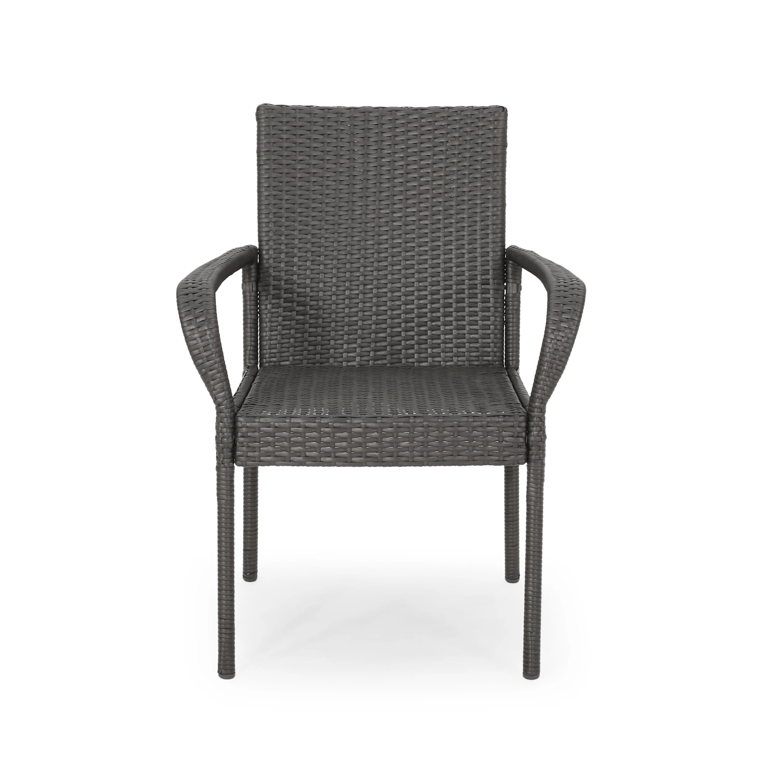 Bannon Outdoor Contemporary Wicker Dining Chair (Set of 2) - furnishings
