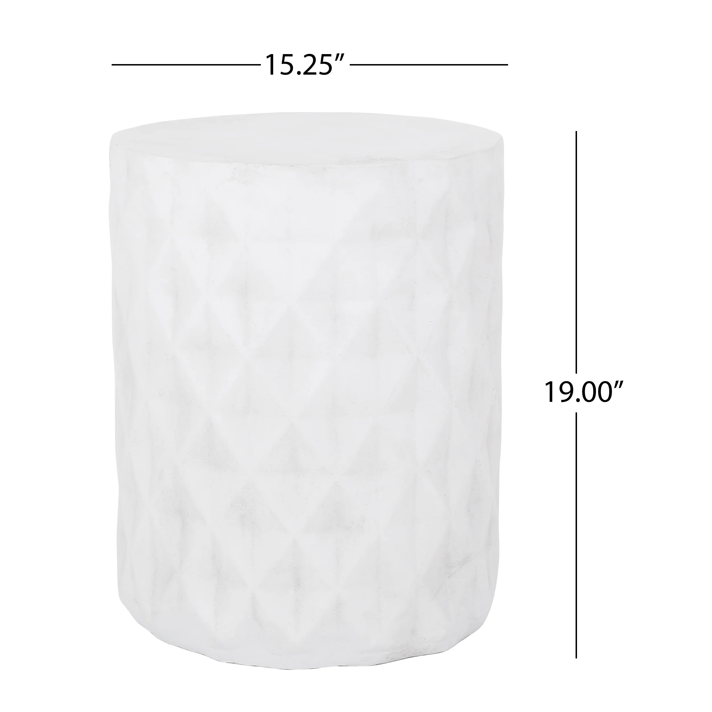 Markley Outdoor Lightweight Concrete Side Table, Antique White - furnishings