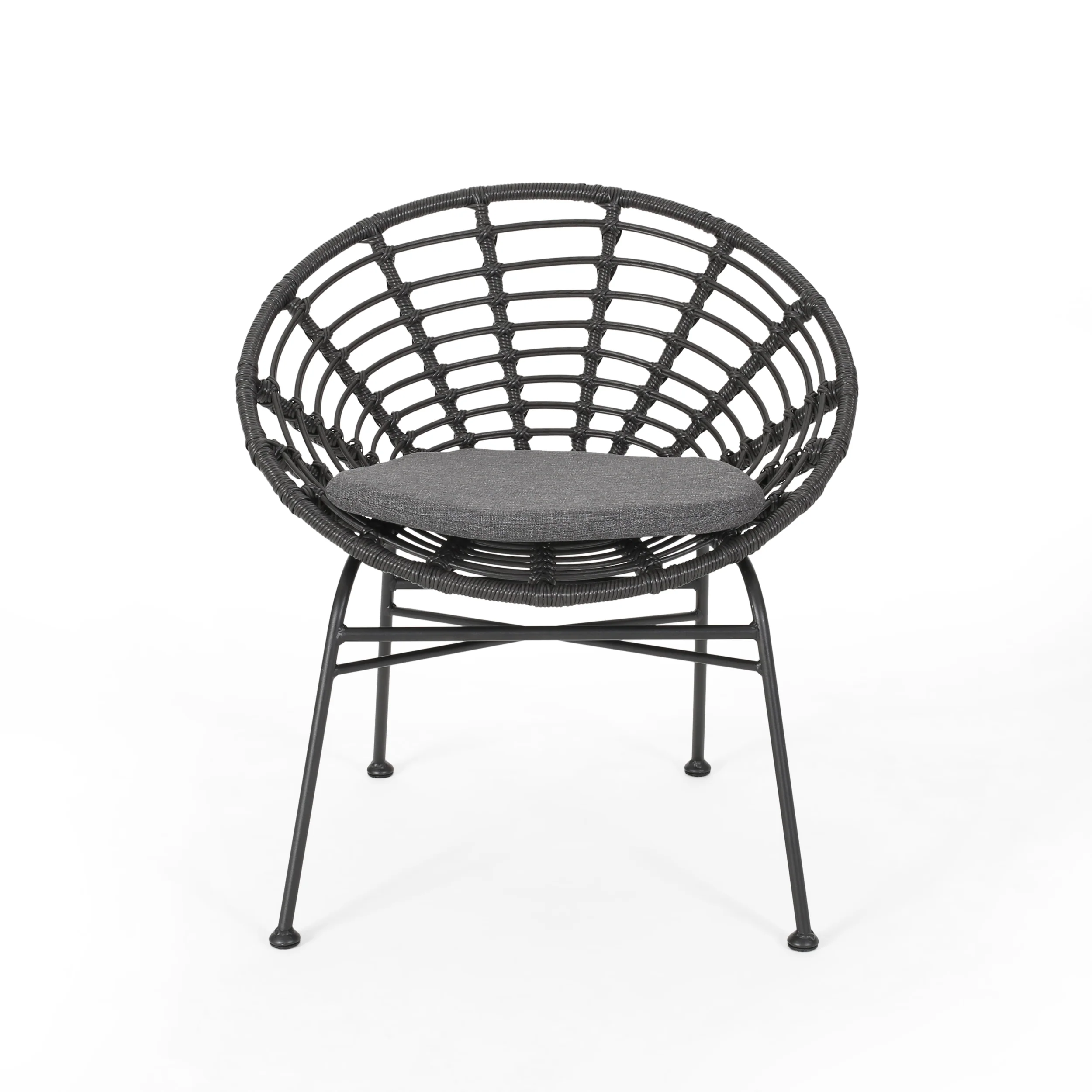 Keegan Outdoor Wicker Dining Chair with Cushion (Set of 2) - furnishings