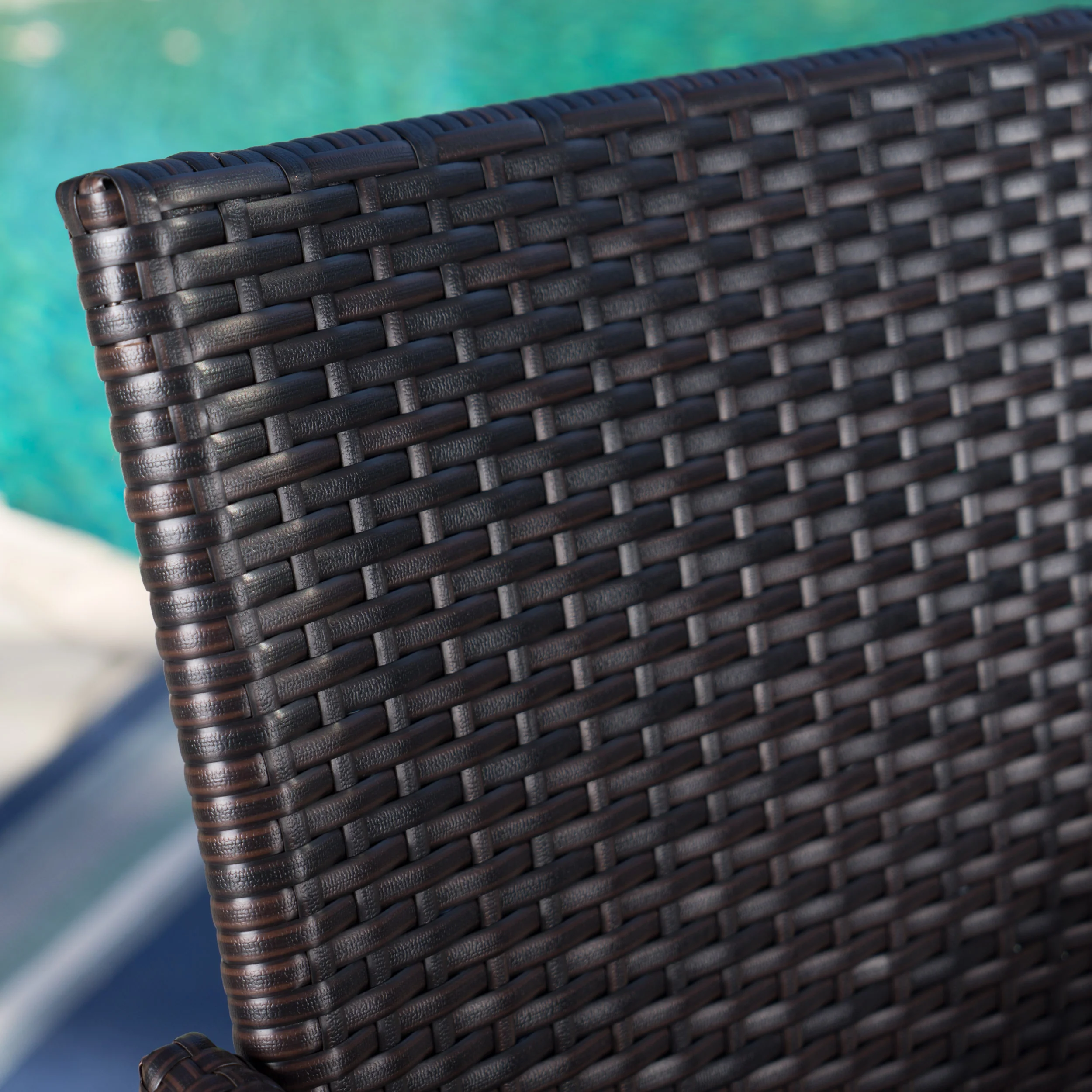 Lamar Outdoor 3 Piece Square Multi-brown Wicker Bar Set - furnishings