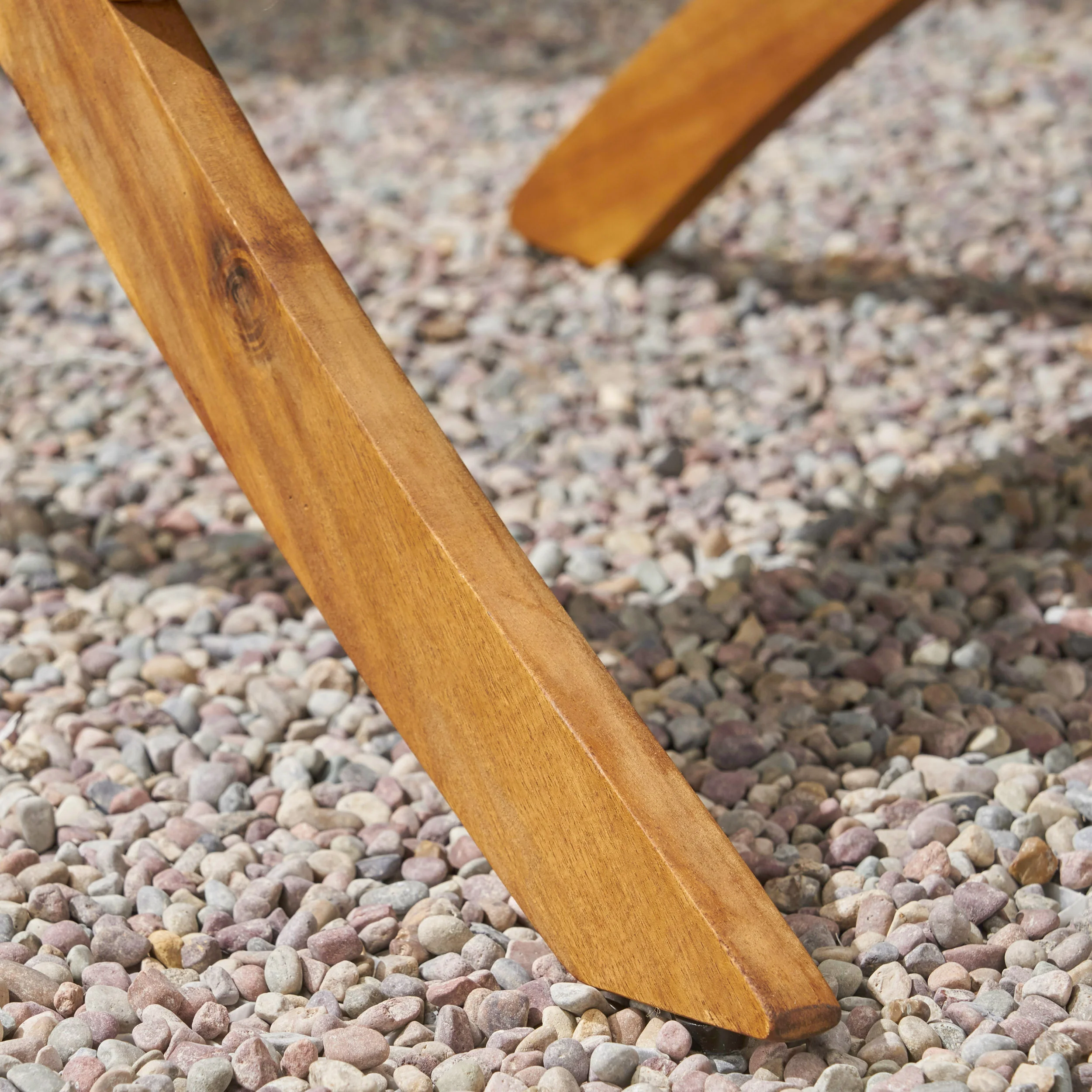 Riley Outdoor Acacia Wood Foldable Chairs (Set of 2), Brown Patina and Gray Straps - furnishings